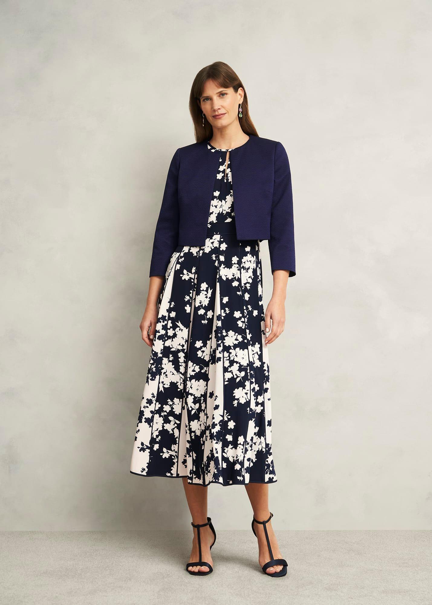 Elize Textured Jacket, Midnight Navy, hi-res