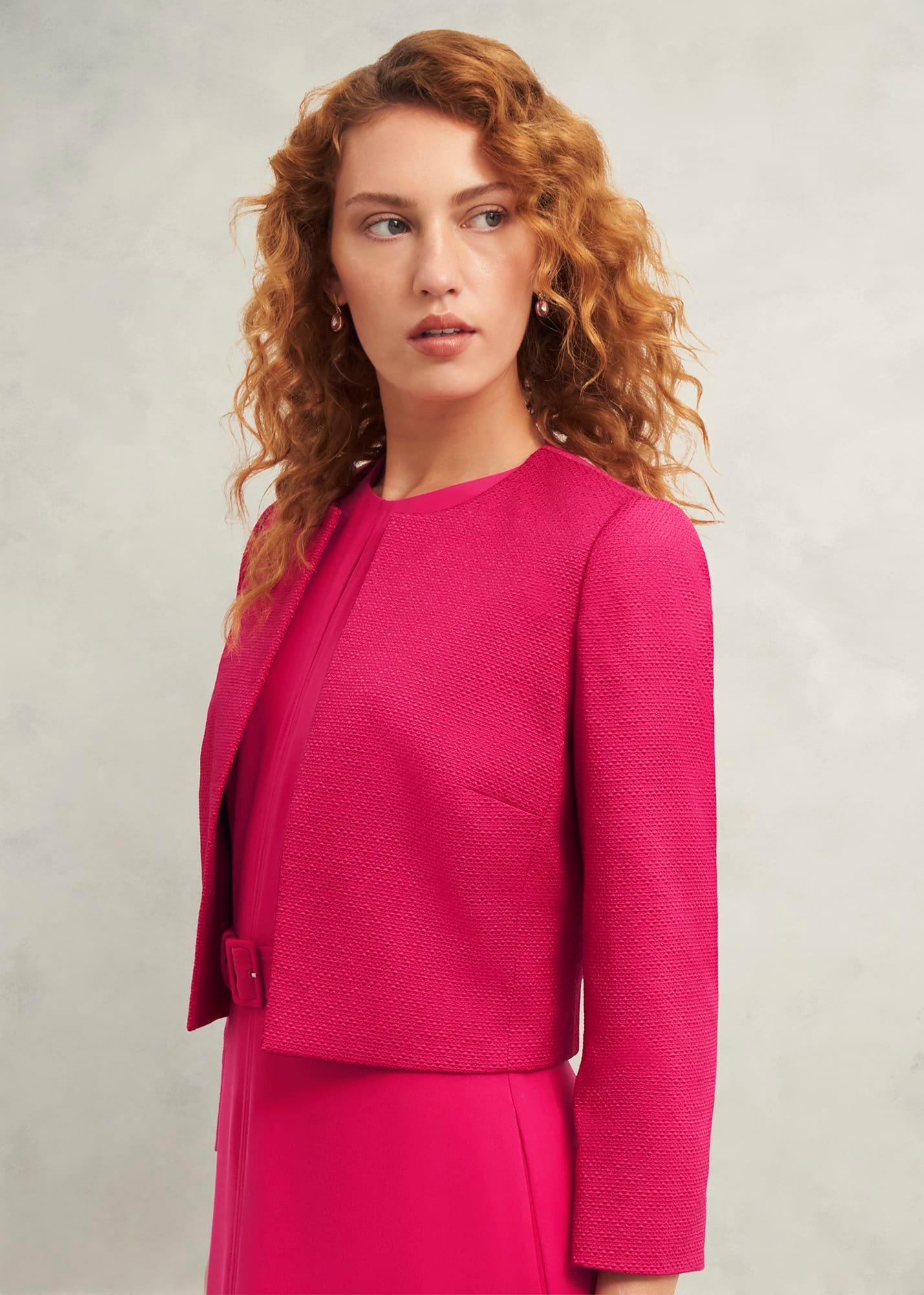 Elize Textured Jacket, Zinnia Pink, hi-res
