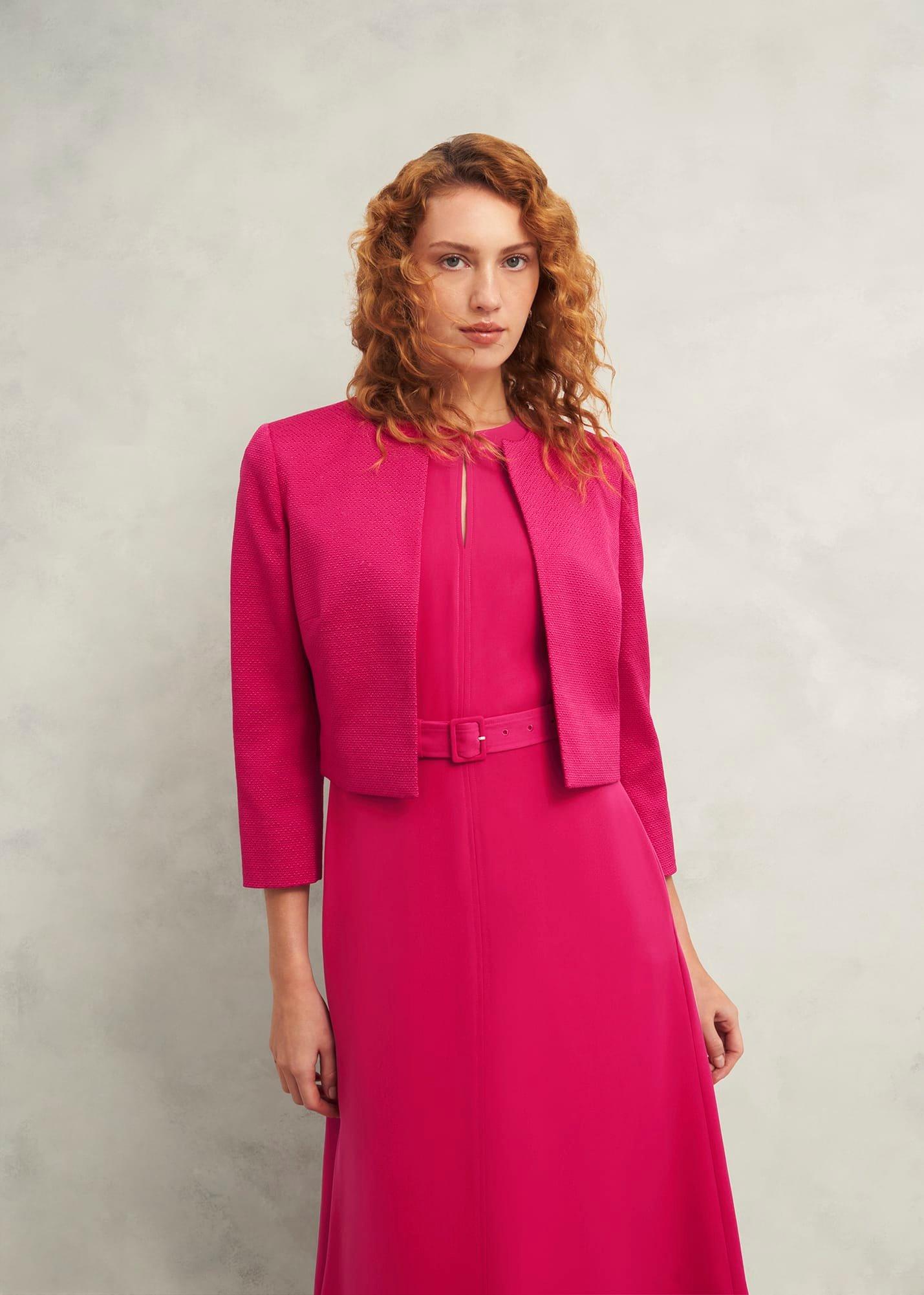 Elize Textured Jacket, Zinnia Pink, hi-res