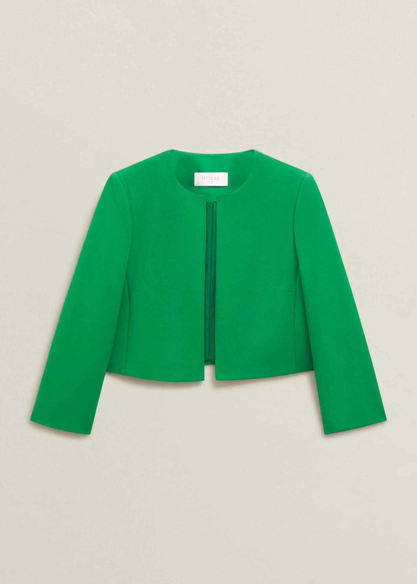Elize Crepe Jacket, Cilantro Green, hi-res