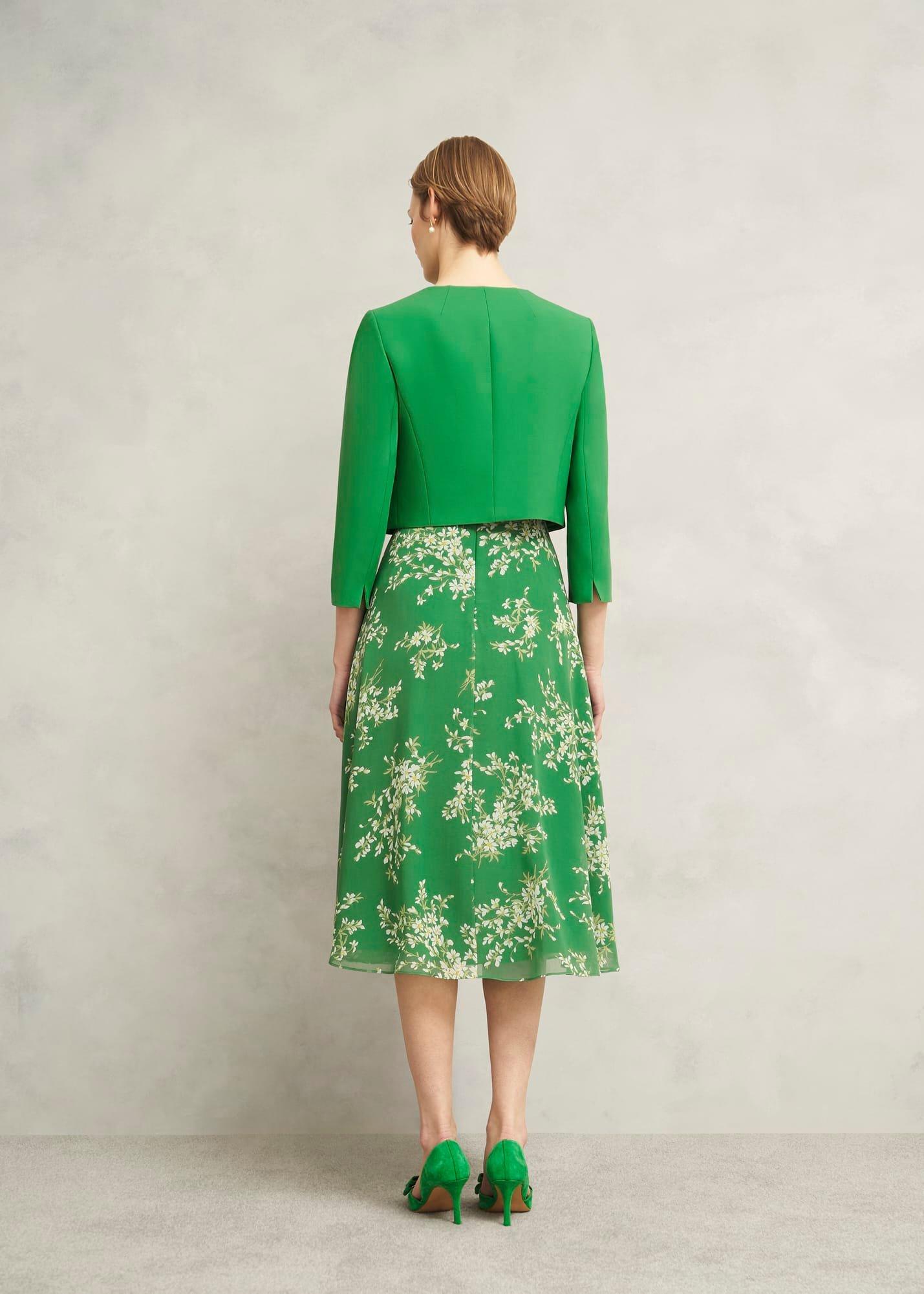 Elize Crepe Jacket, Cilantro Green, hi-res
