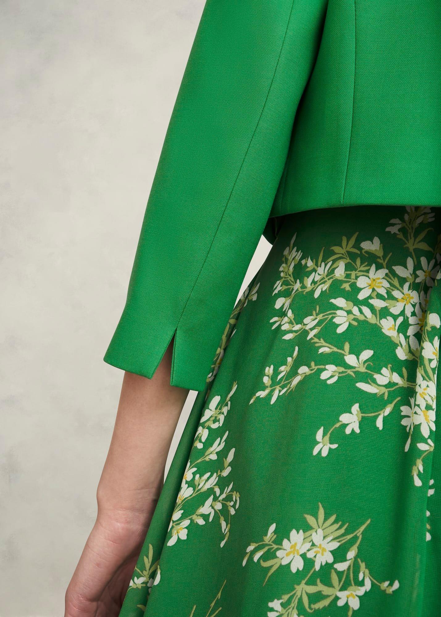 Elize Crepe Jacket, Cilantro Green, hi-res