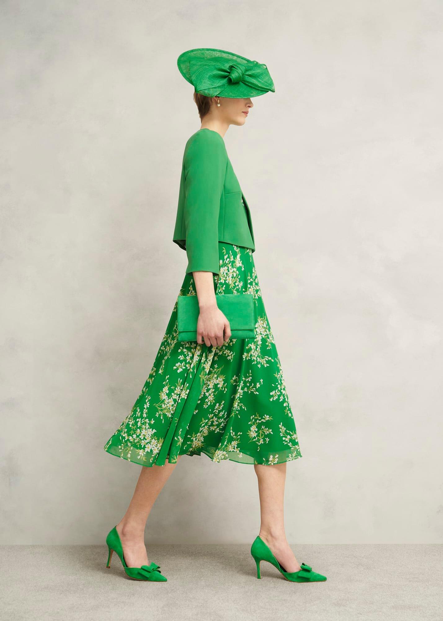 Elize Crepe Jacket, Cilantro Green, hi-res