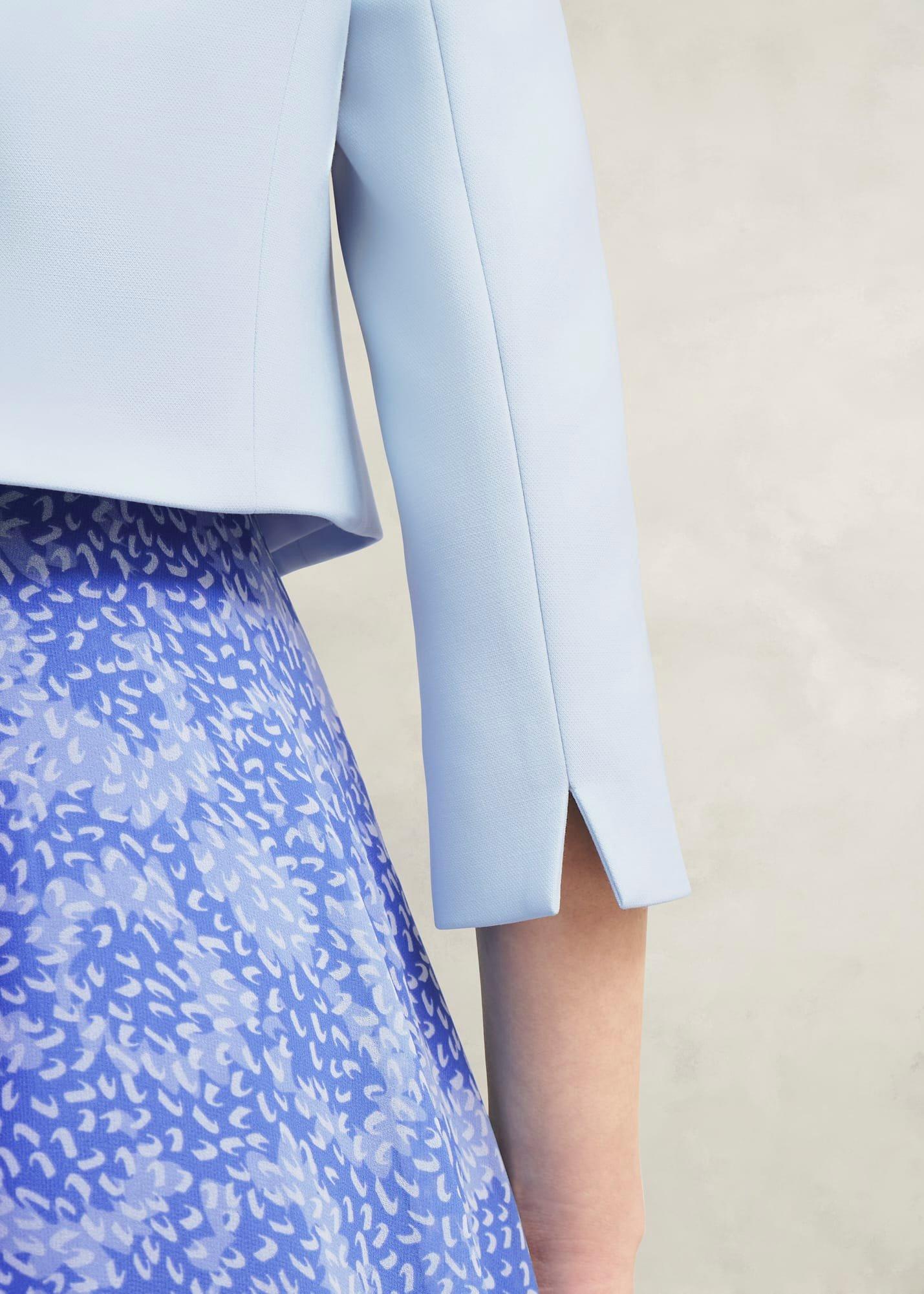 Elize Crepe Jacket, Pale Blue, hi-res