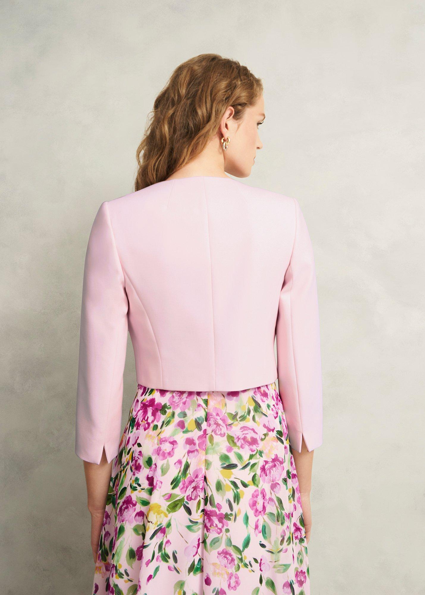 Elize Crepe Jacket, Pale Pink, hi-res
