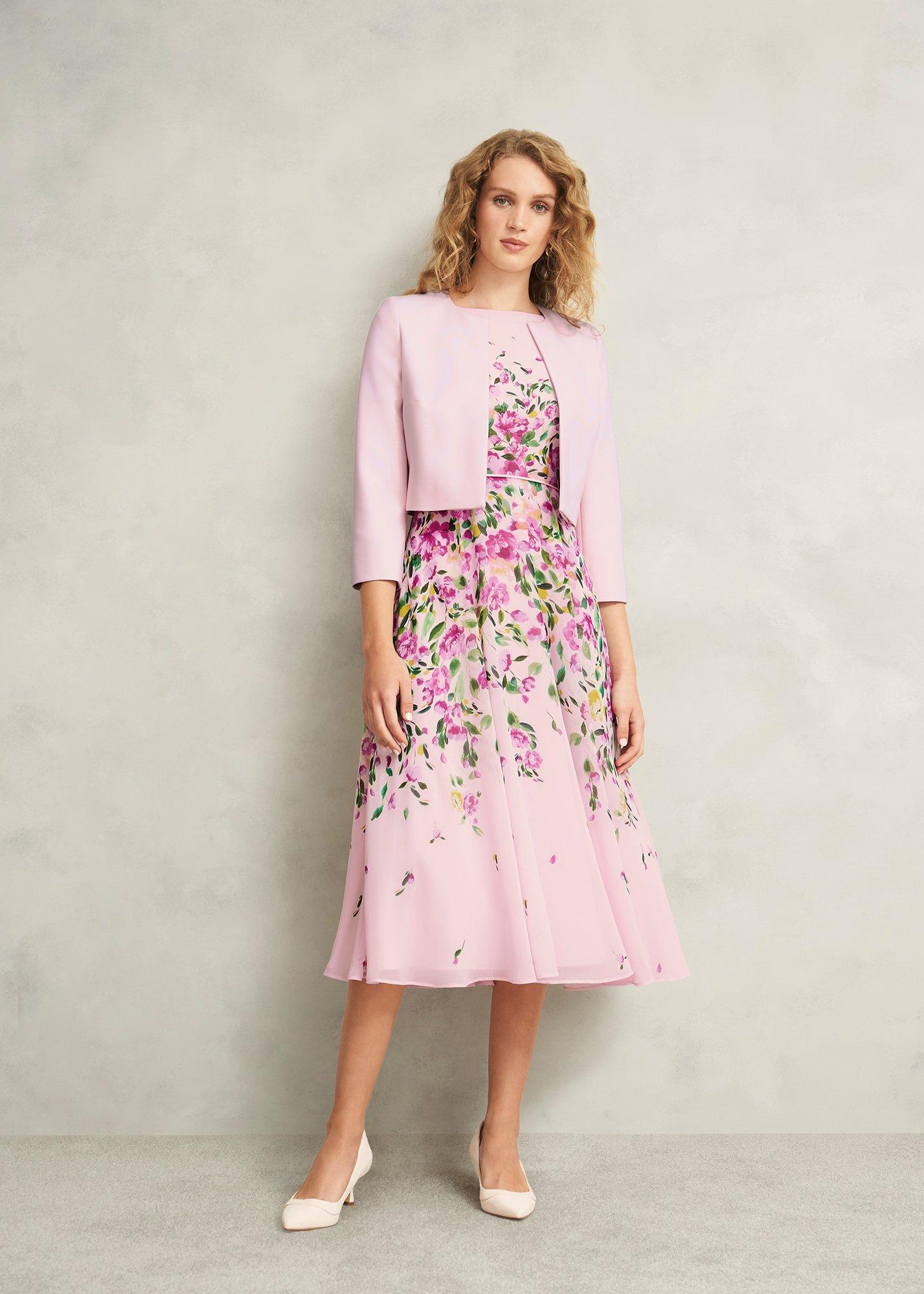 Elize Crepe Jacket, Pale Pink, hi-res