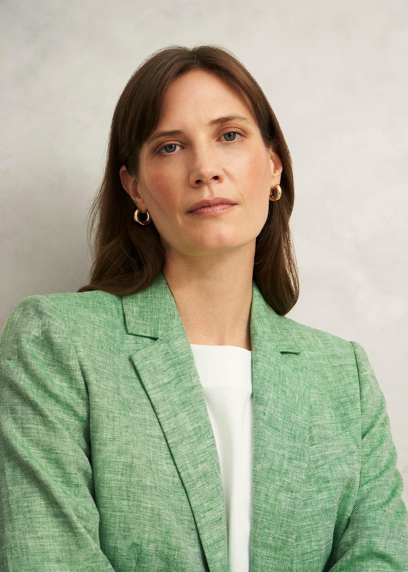 Blake Linen Jacket, Laurel Green, hi-res