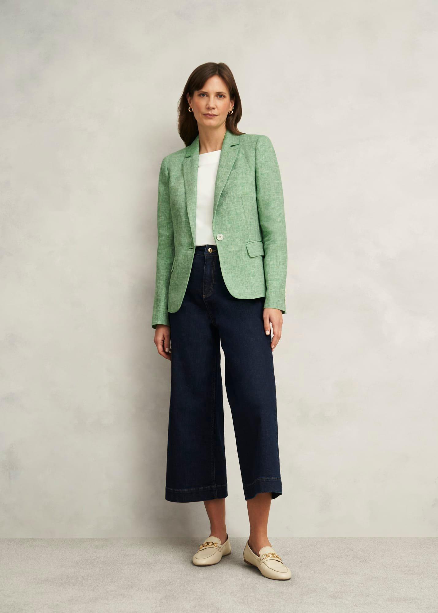 Blake Linen Jacket, Laurel Green, hi-res
