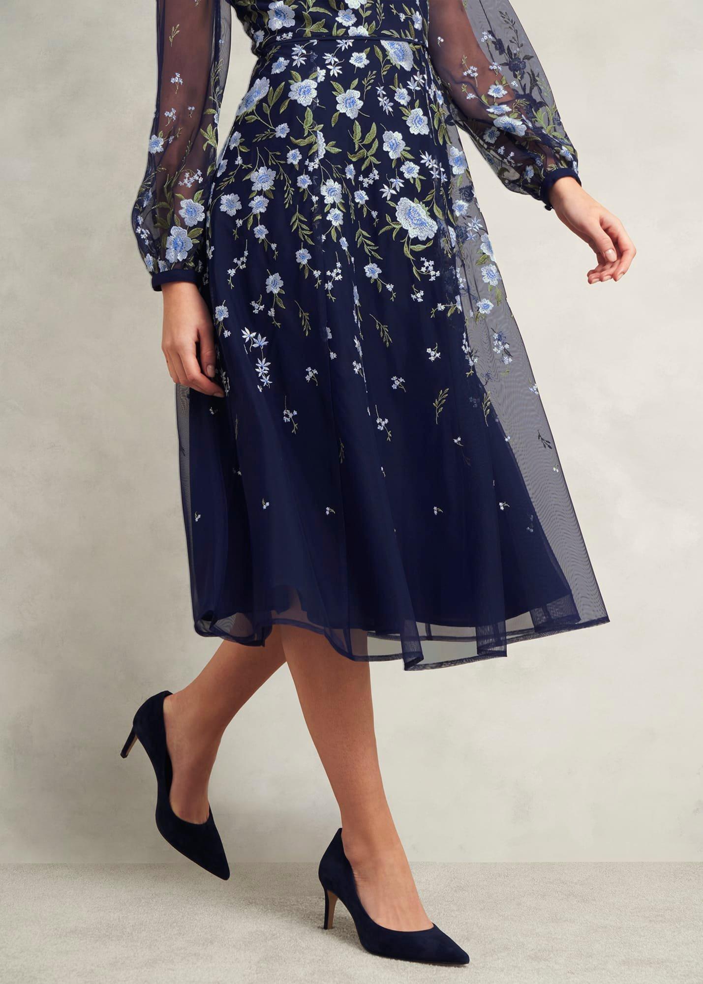 Lois Embroidered Dress, Midnight Multi, hi-res