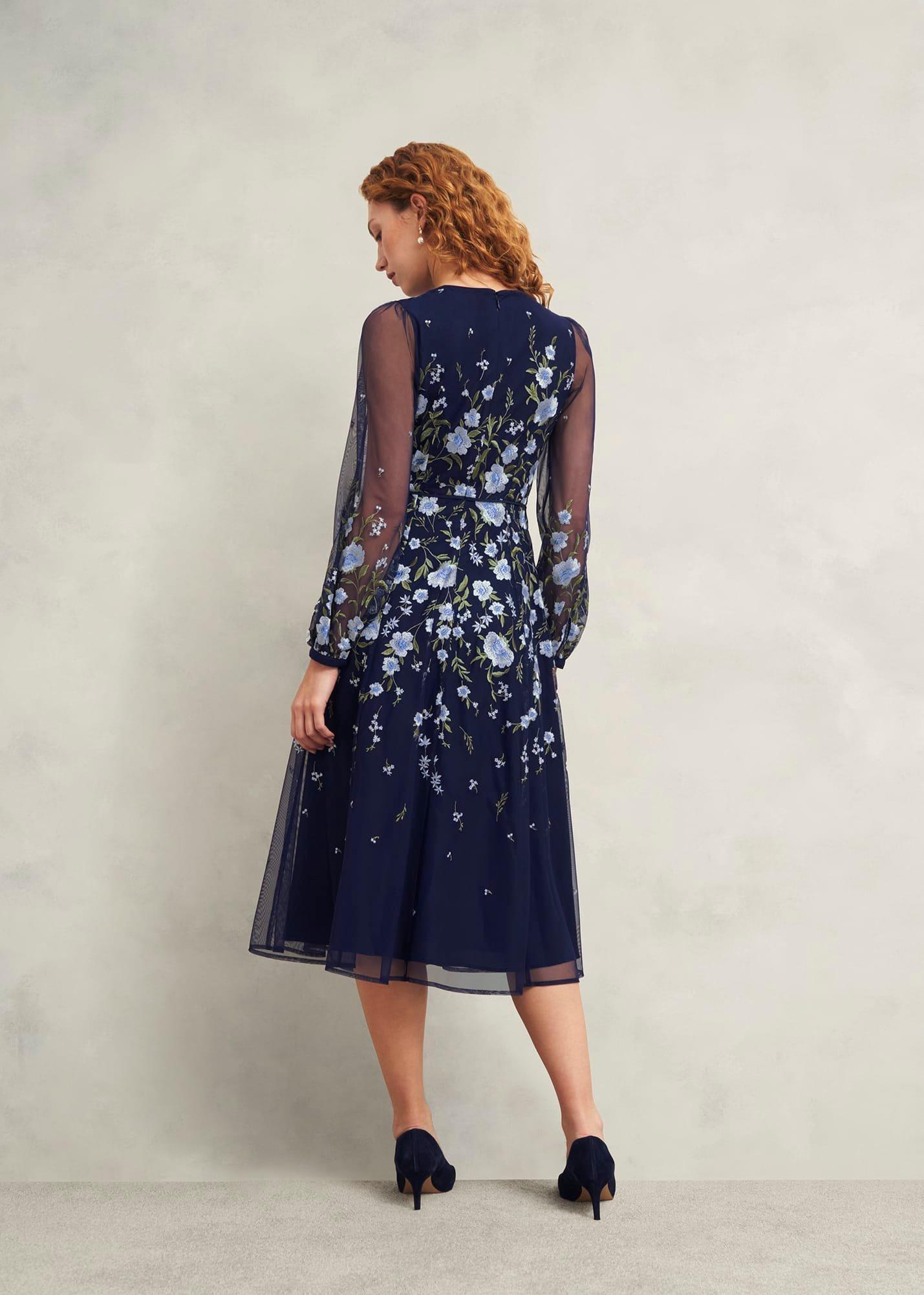 Lois Embroidered Dress, Midnight Multi, hi-res