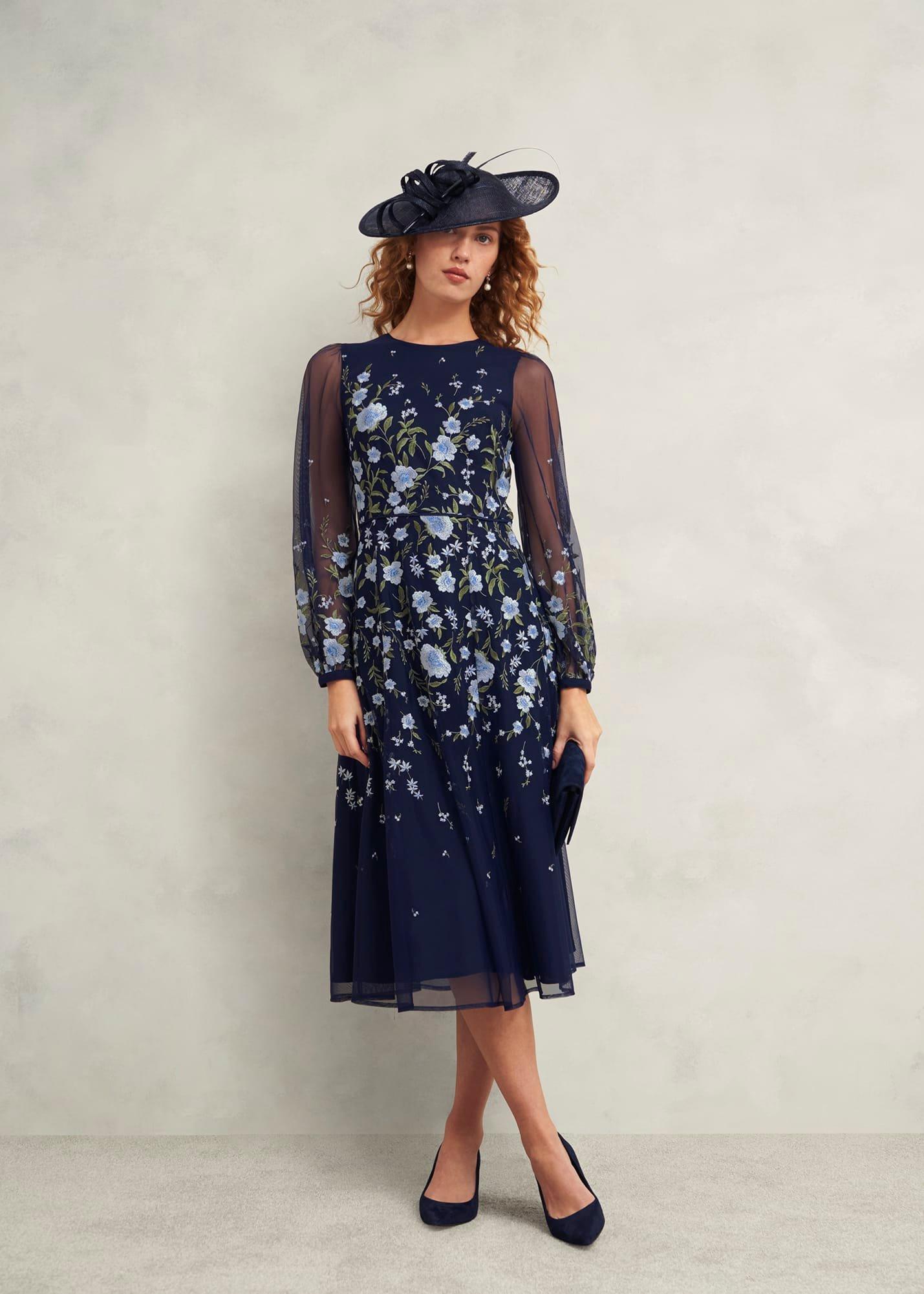 Lois Embroidered Dress, Midnight Multi, hi-res
