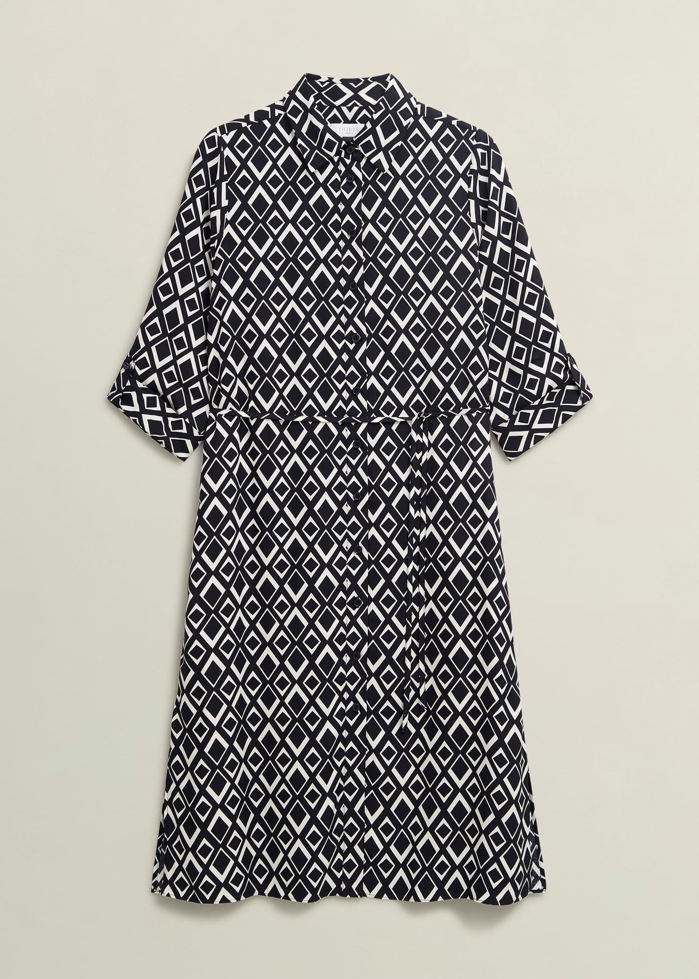 Petite Cali Dress, Navy Ivory, hi-res