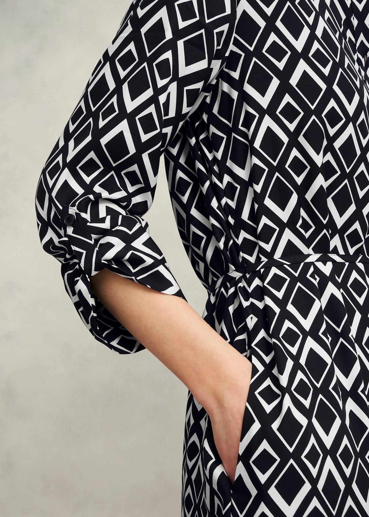 Petite Cali Dress, Navy Ivory, hi-res