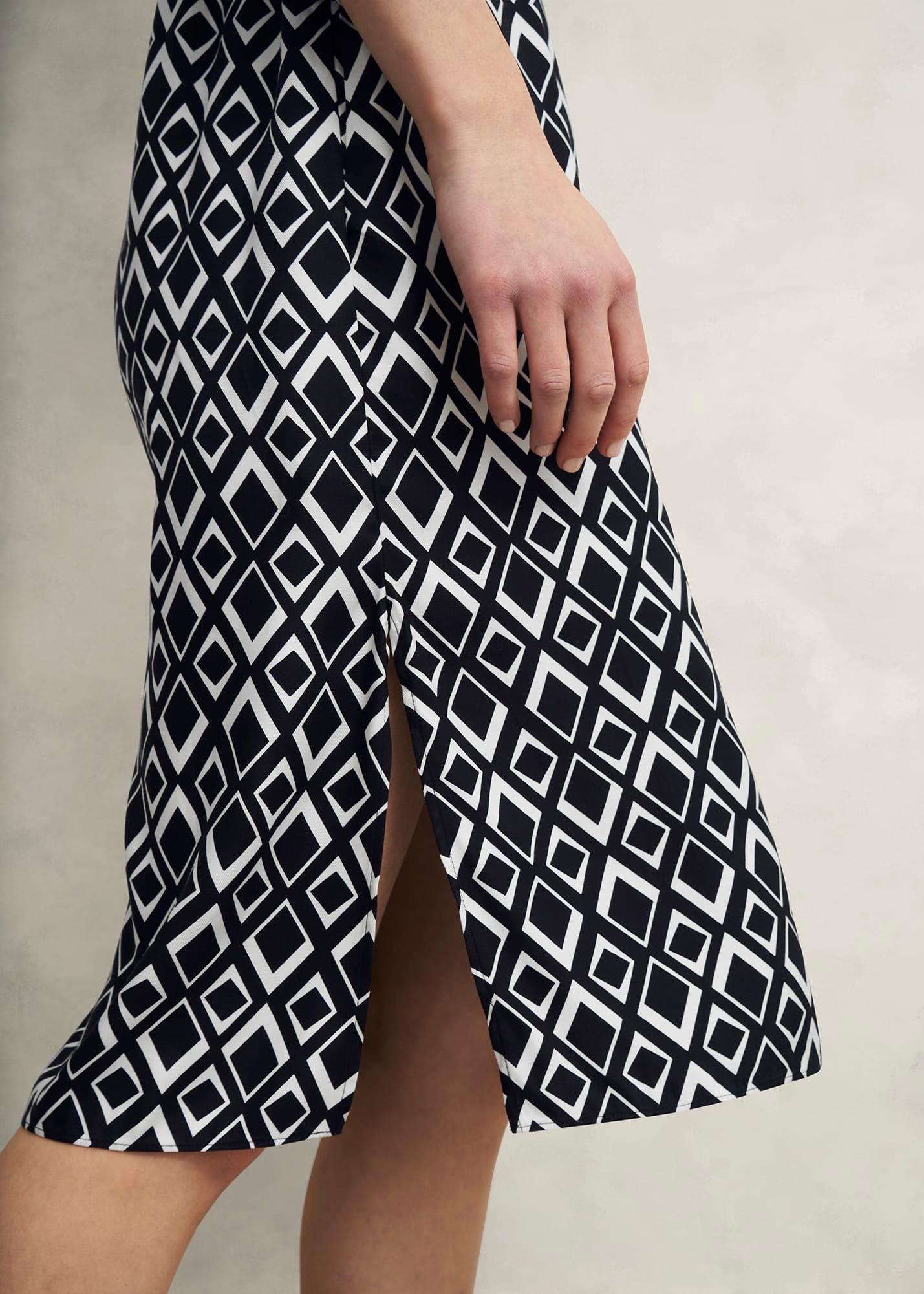 Petite Cali Dress, Navy Ivory, hi-res