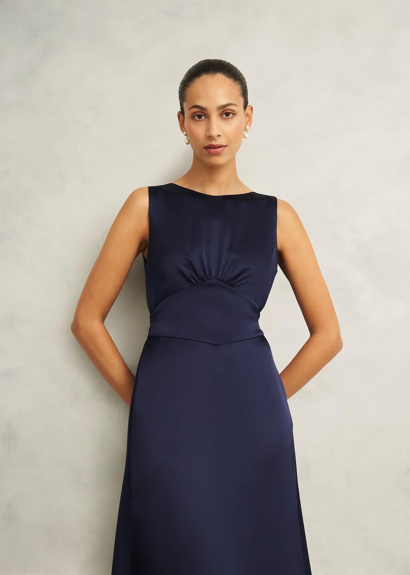 Petite Jemma Dress, Midnight Navy, hi-res