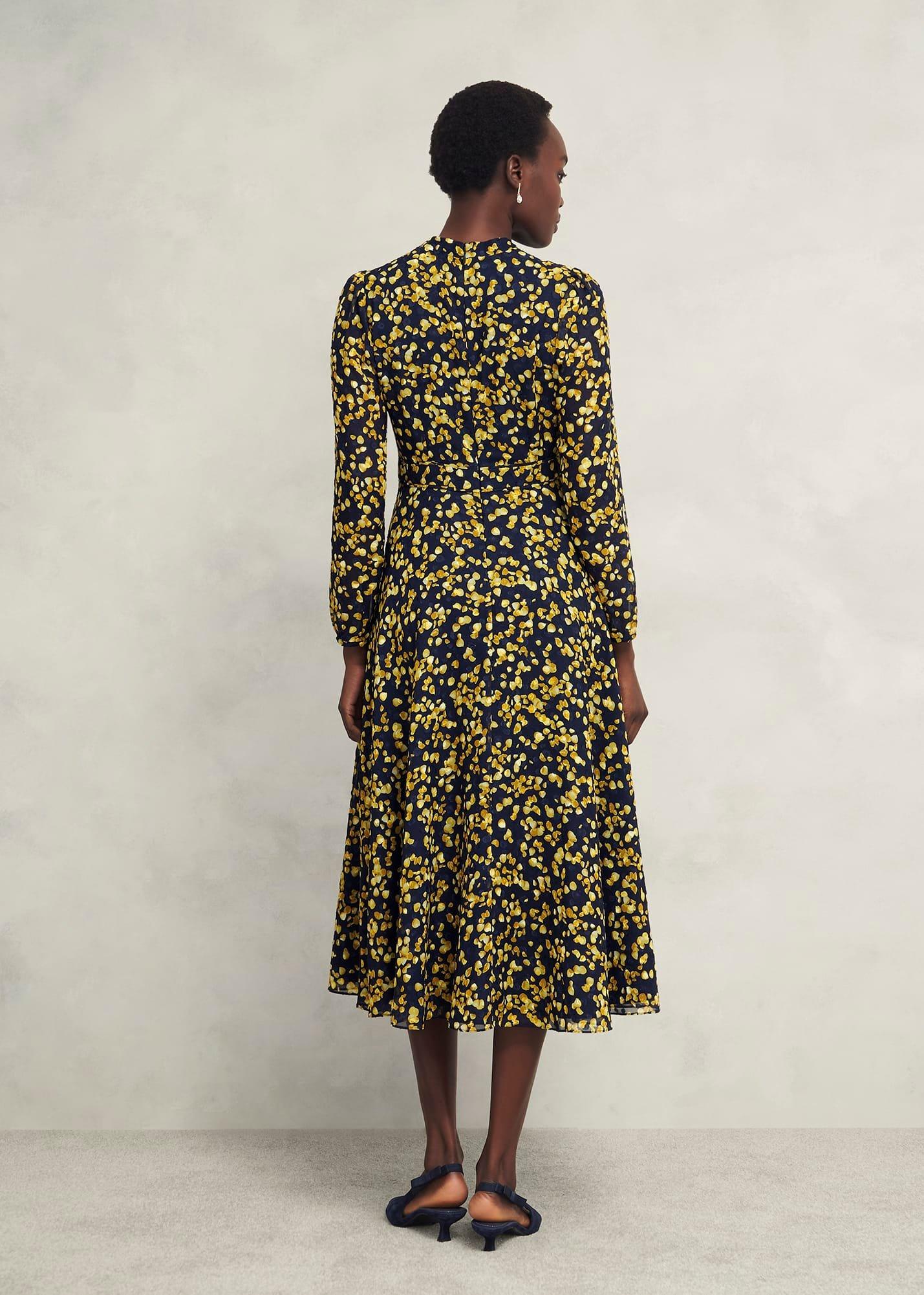 Aurora Dress, Navy Yellow, hi-res