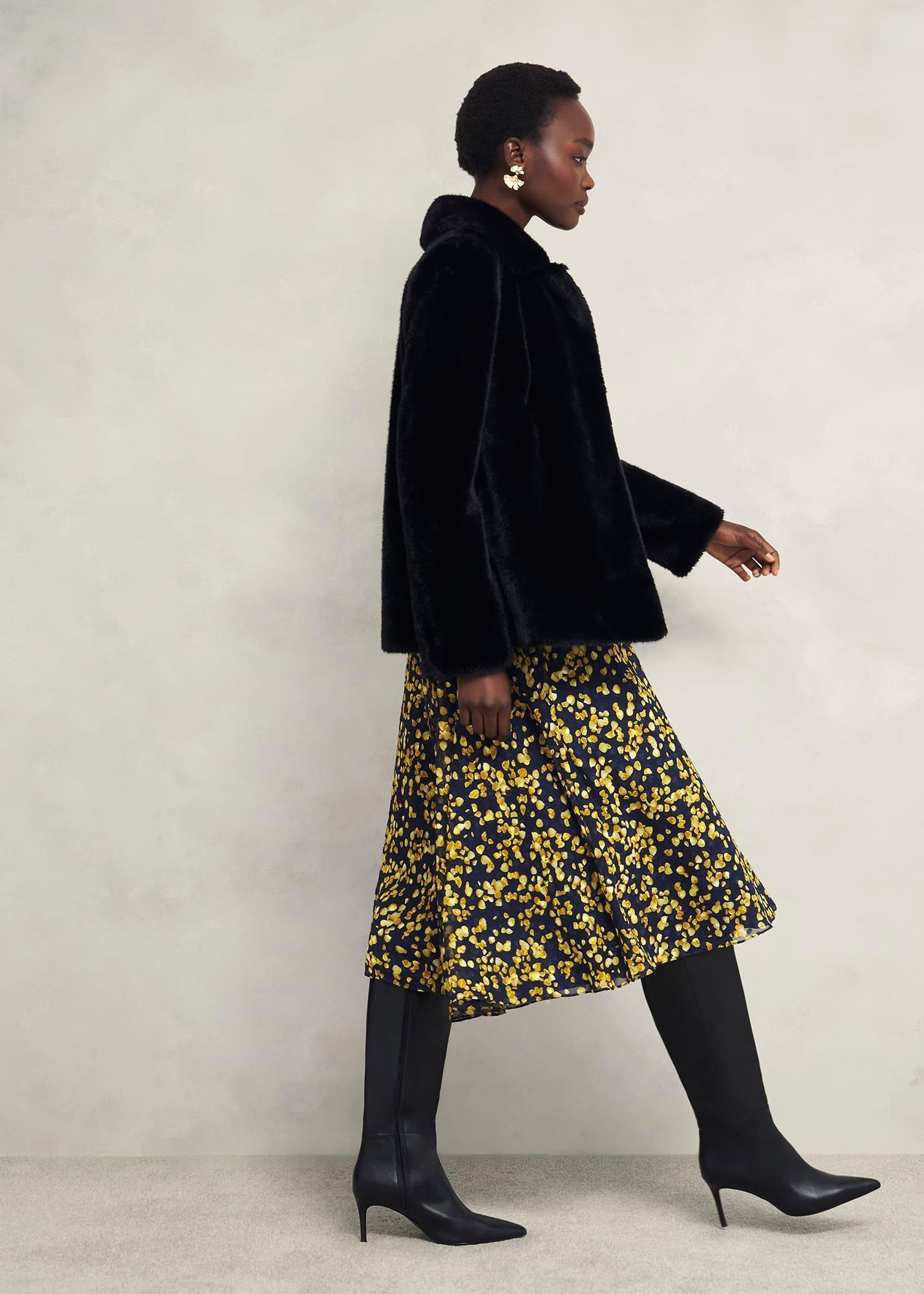 Aurora Dress, Navy Yellow, hi-res