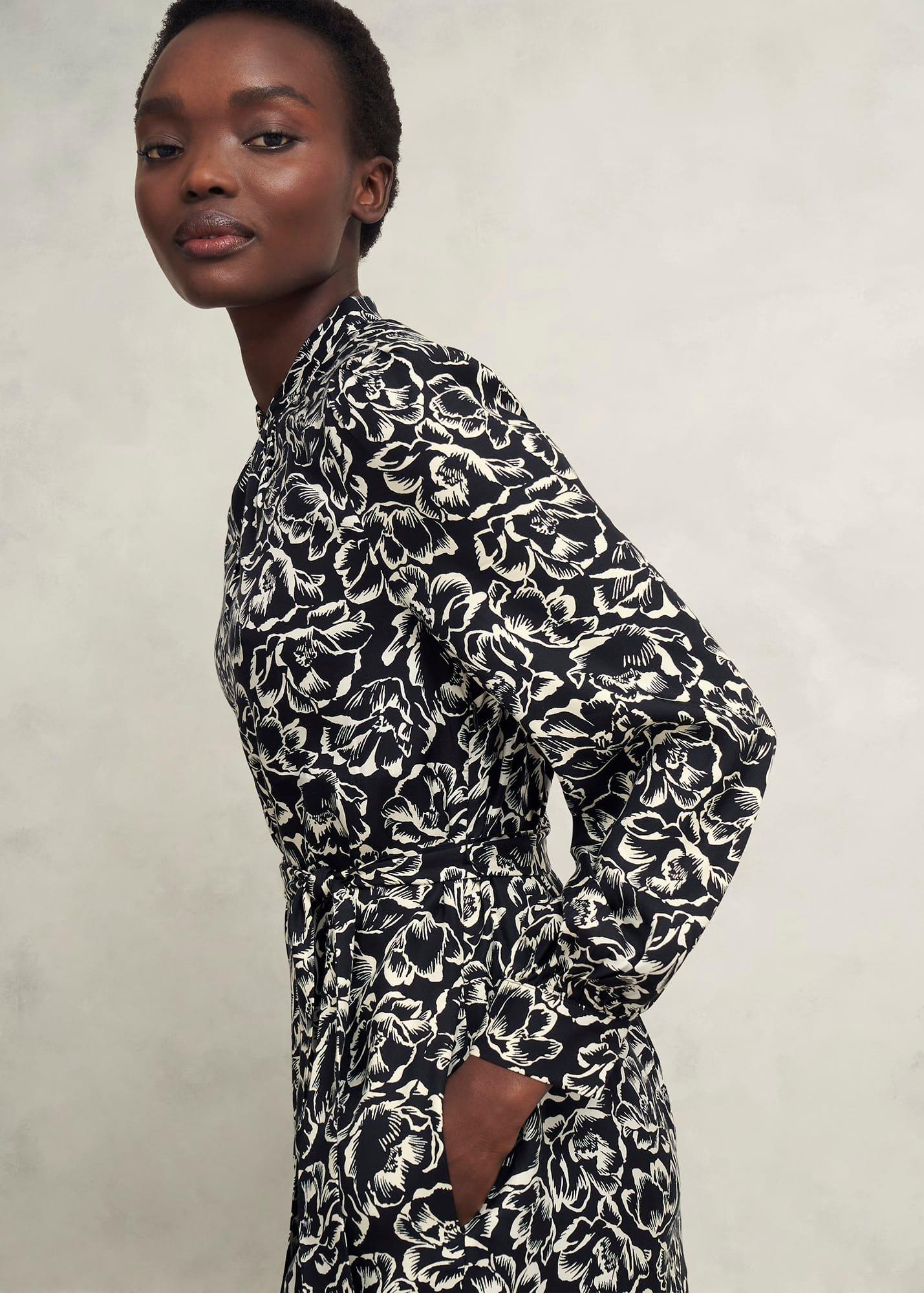 Cynthia Dress, Black Cream, hi-res