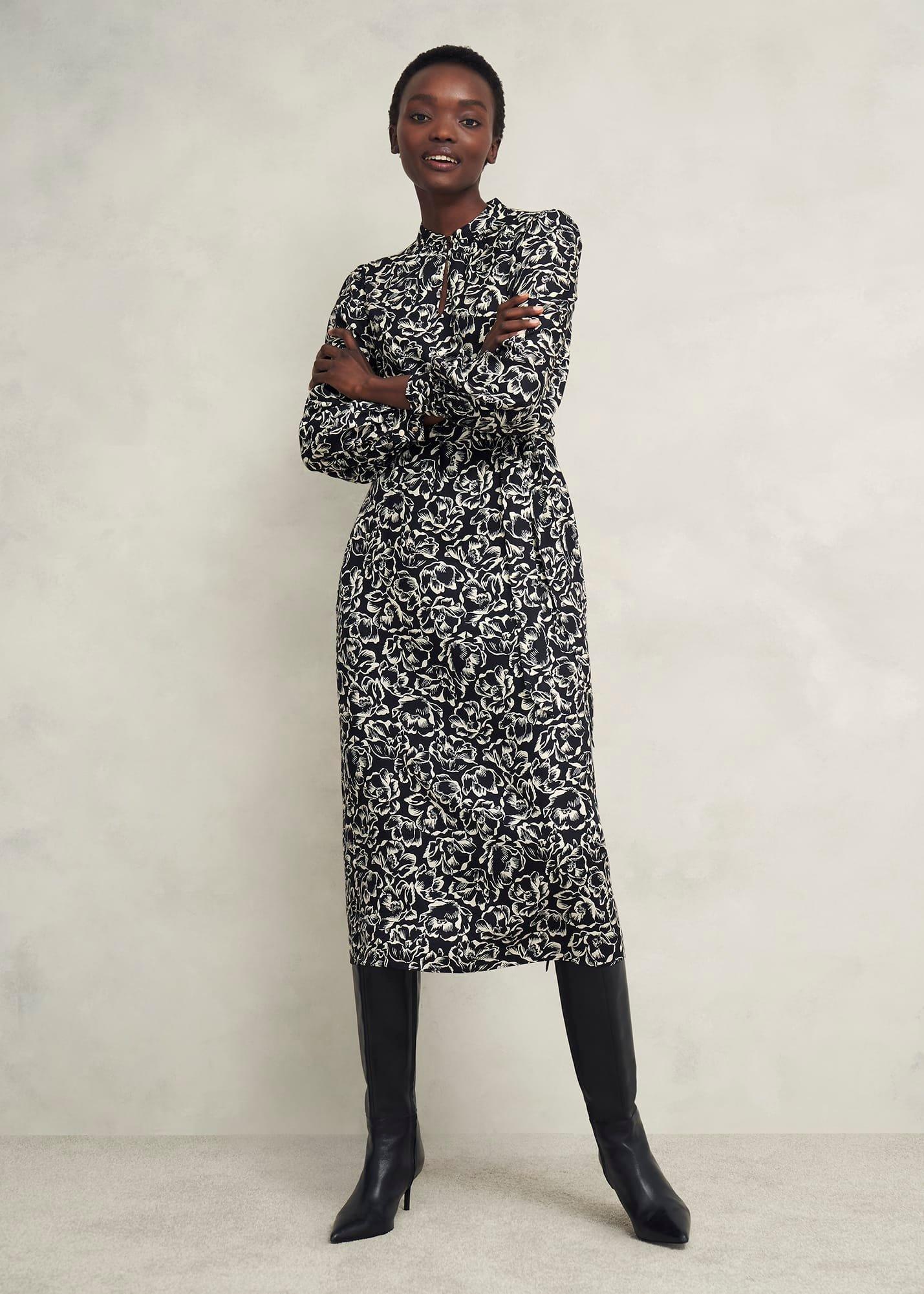 Cynthia Dress, Black Cream, hi-res