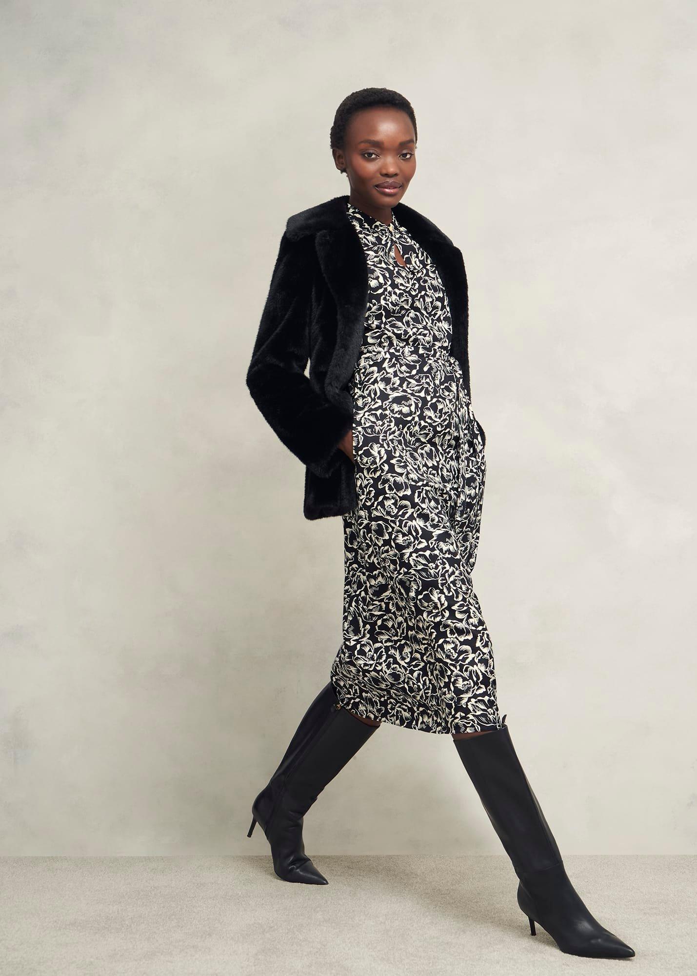 Cynthia Dress, Black Cream, hi-res