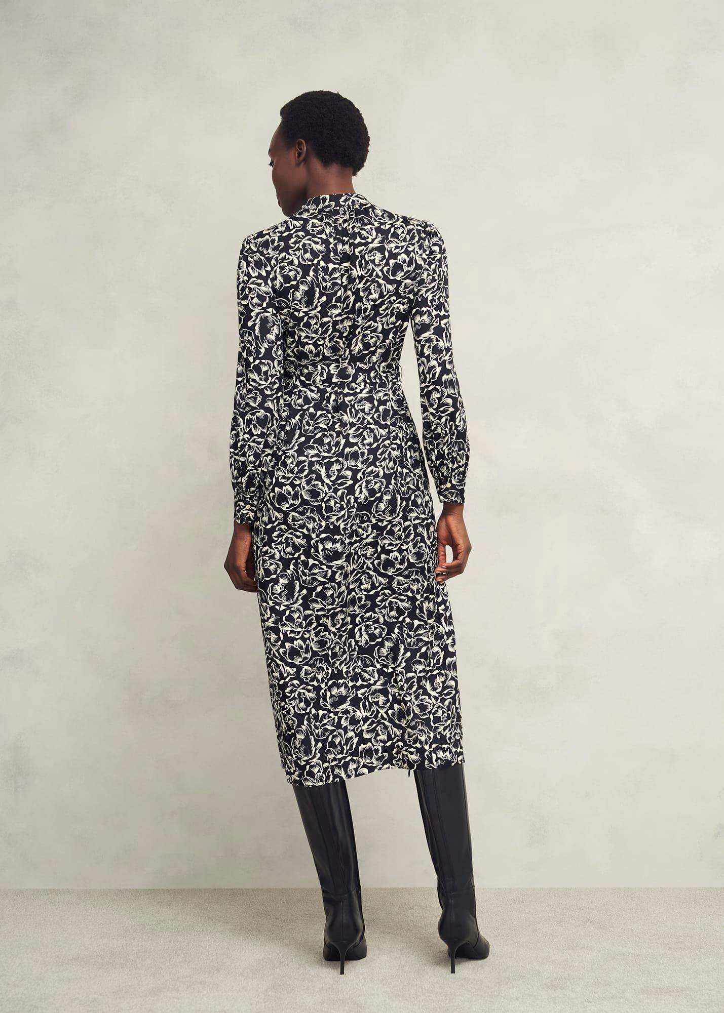 Petite Cynthia Dress, Black Cream, hi-res