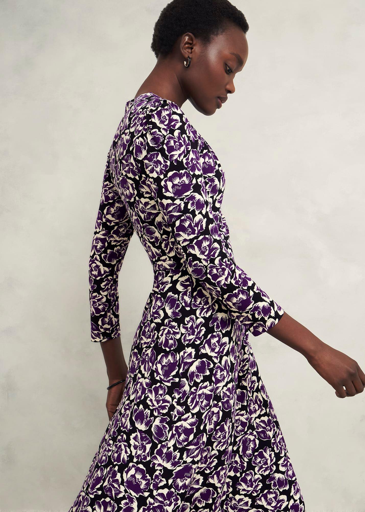 Paige Jersey Dress, Purple Multi, hi-res