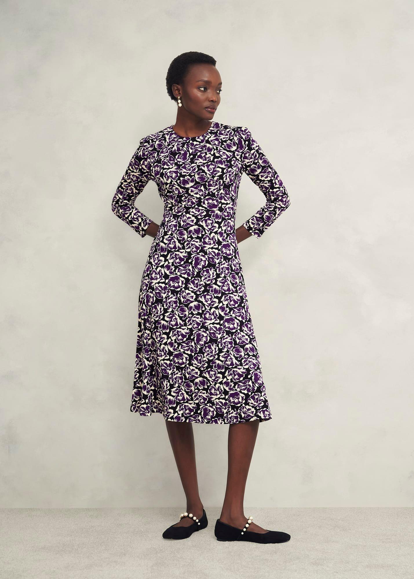 Paige Jersey Dress, Purple Multi, hi-res