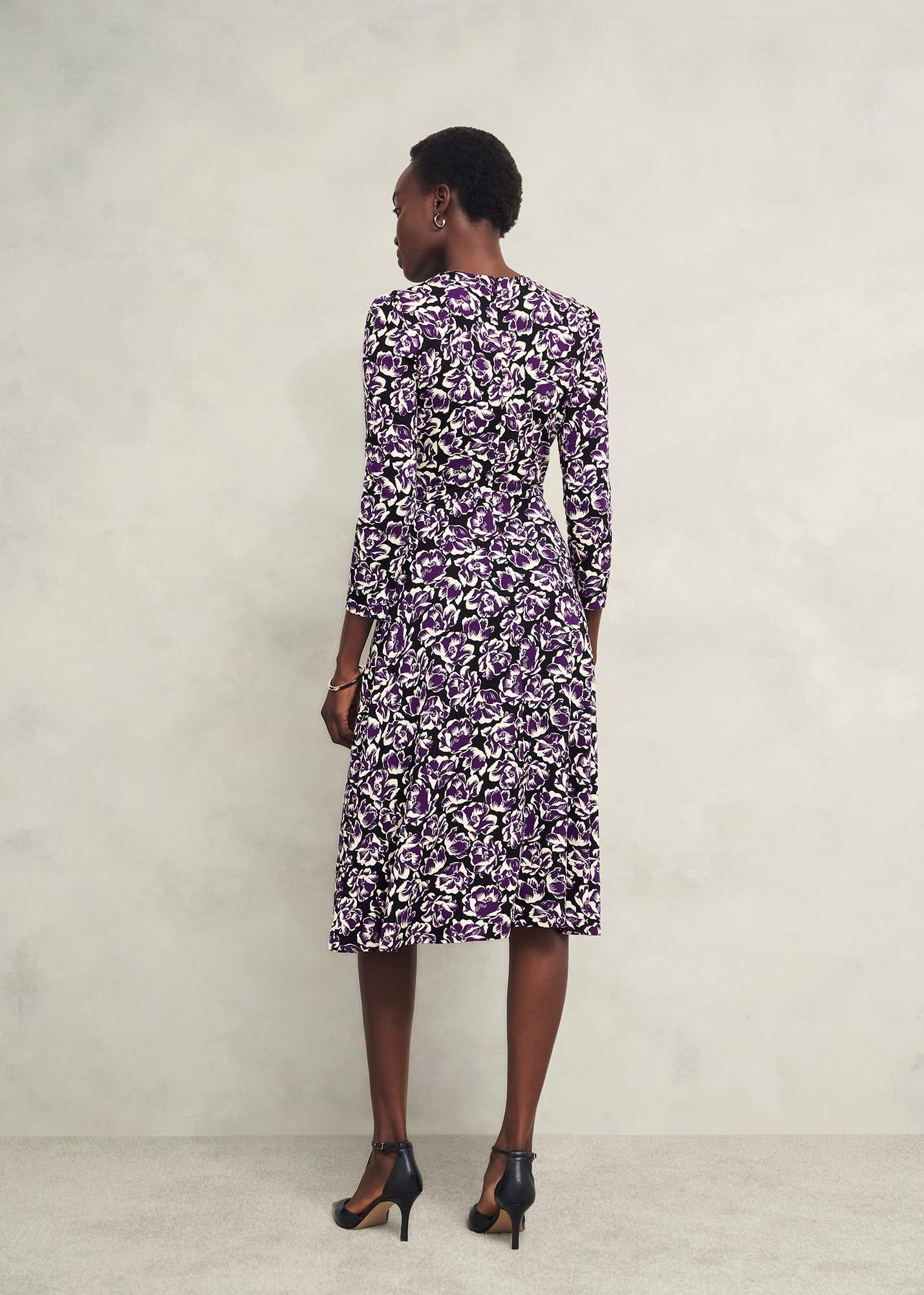 Petite Paige Jersey Dress, Purple Multi, hi-res