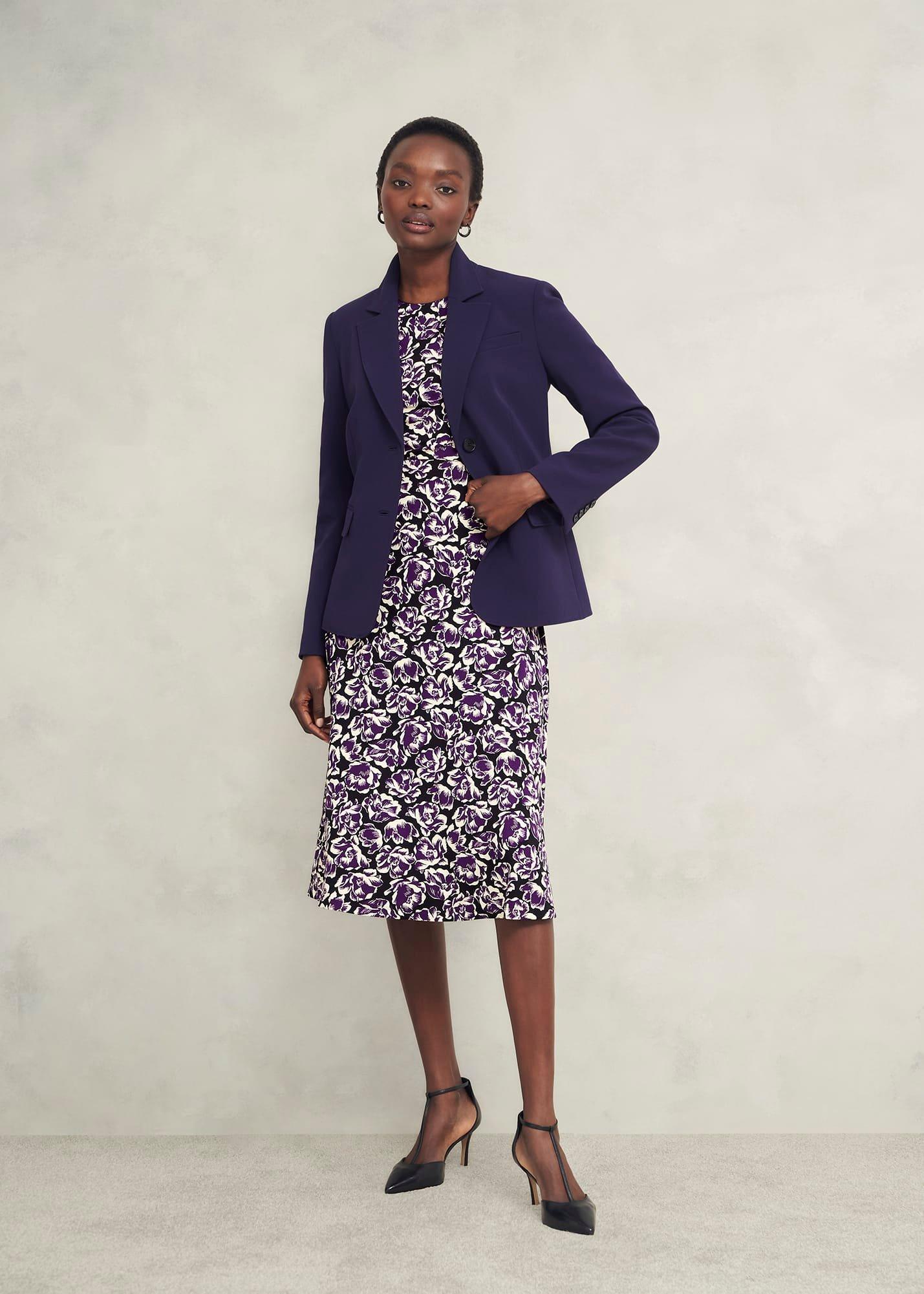 Petite Paige Jersey Dress, Purple Multi, hi-res