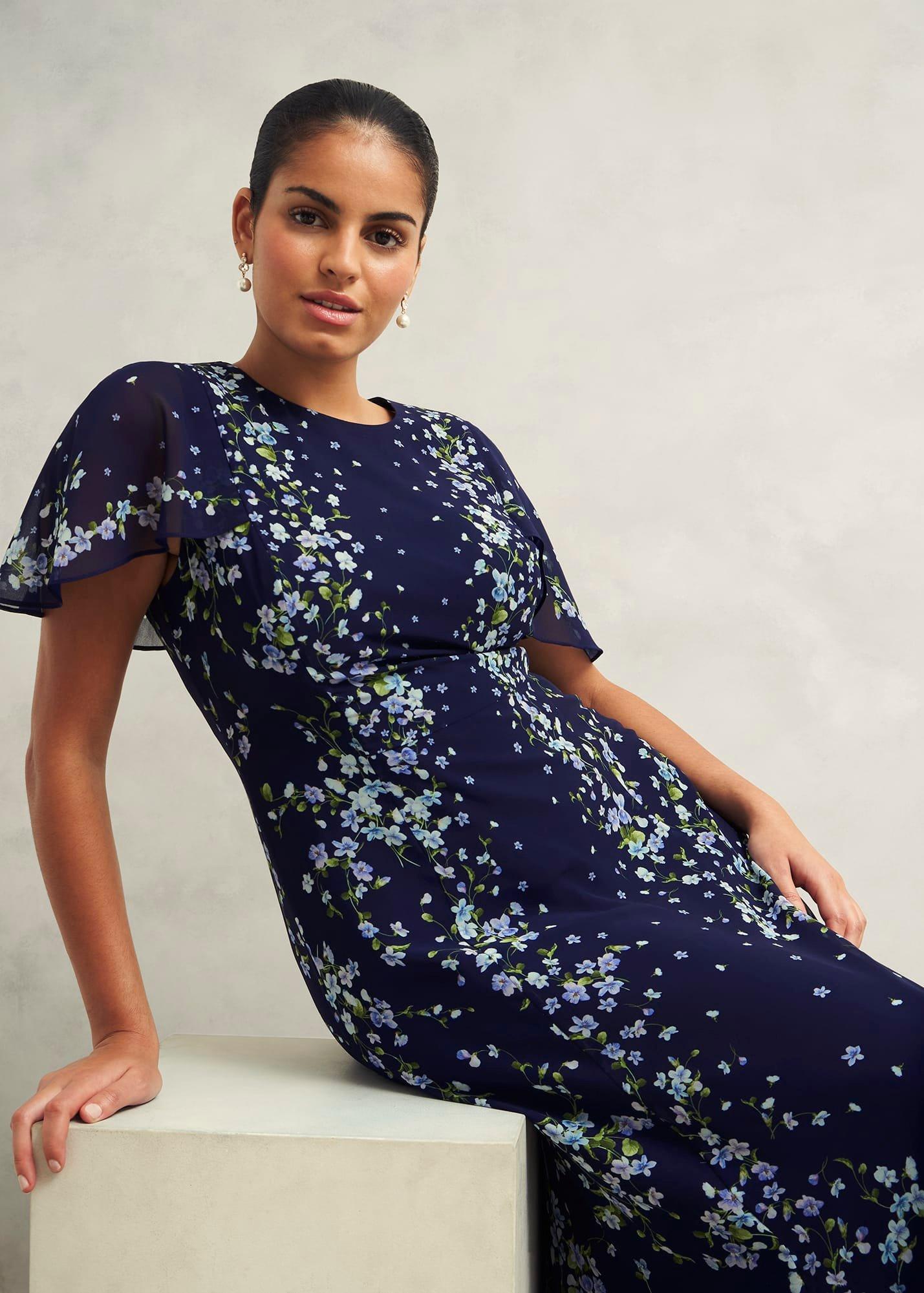 Petite Rosella Dress, Midnight Multi, hi-res