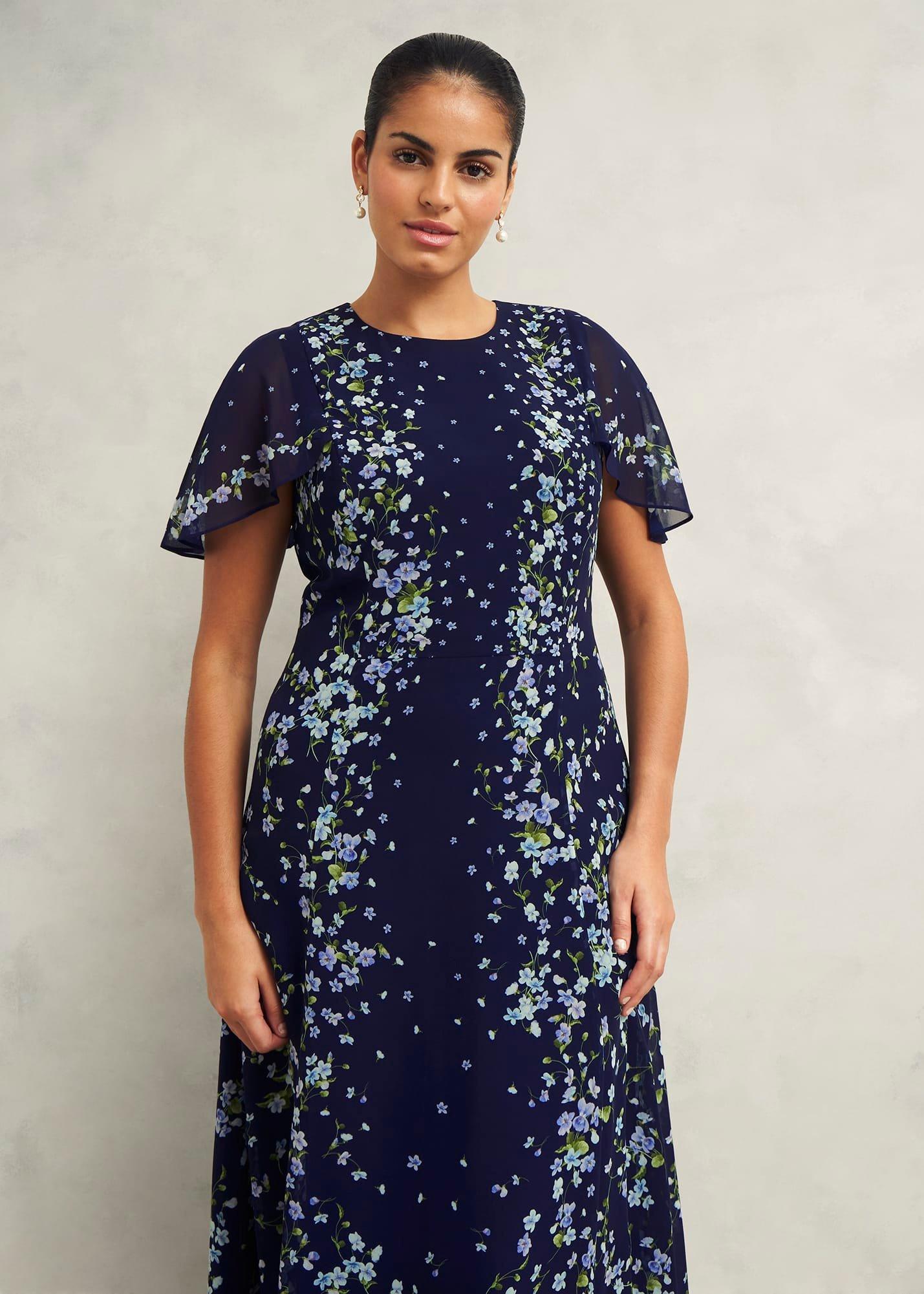Petite Rosella Dress, Midnight Multi, hi-res