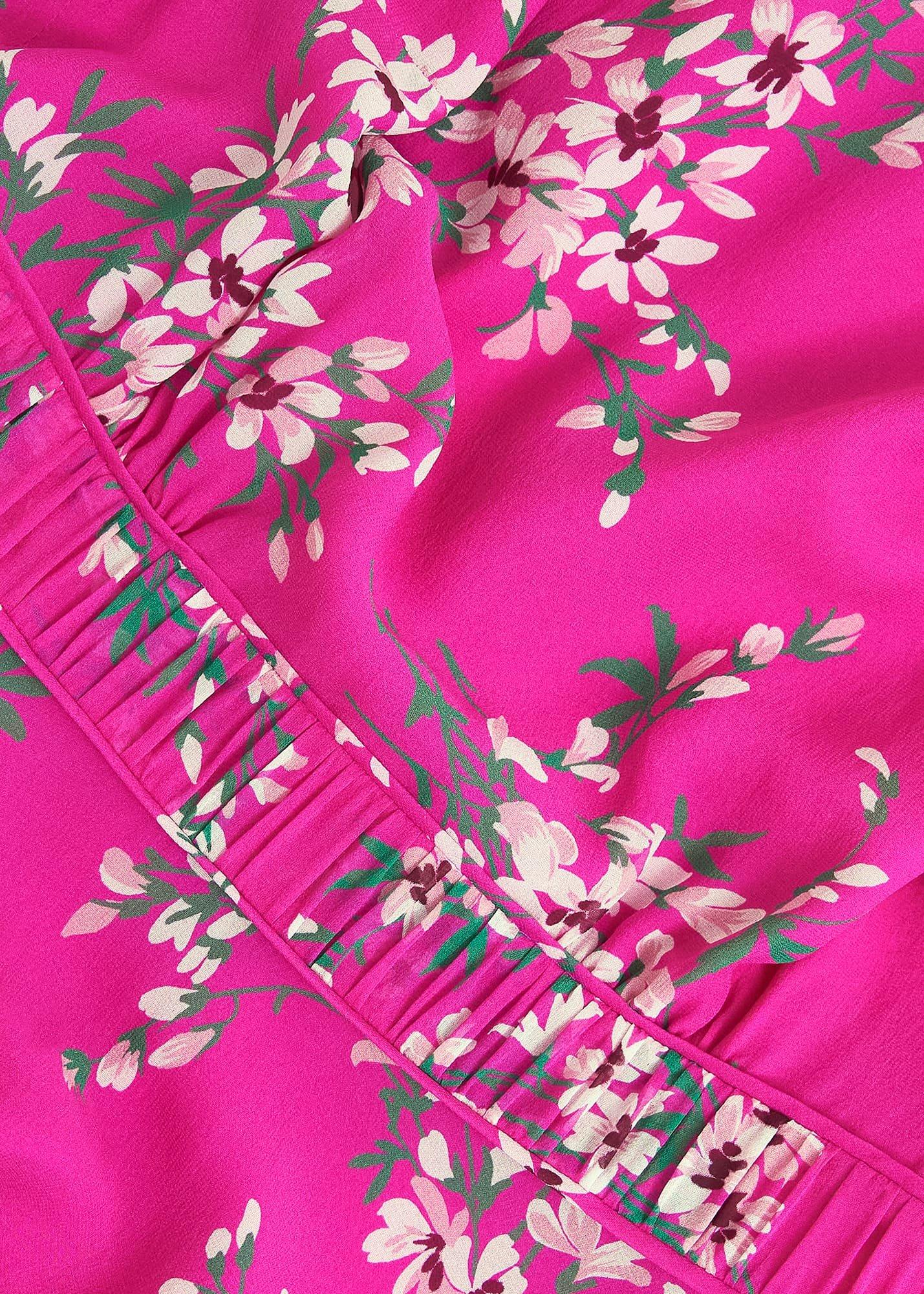 Bronwyn Silk Dress, Pink Multi, hi-res