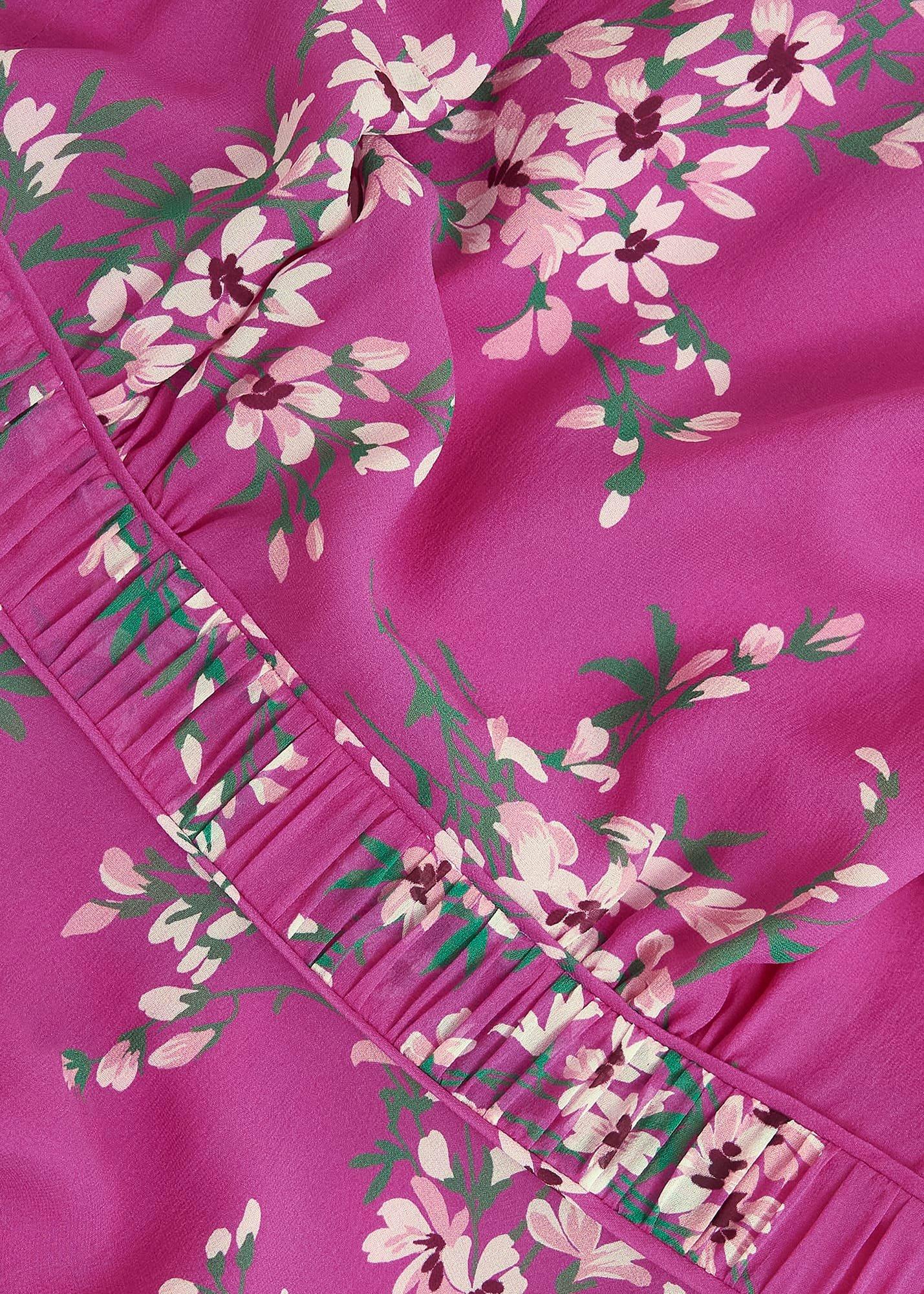 Petite Bronwyn Silk Dress, Pink Multi, hi-res