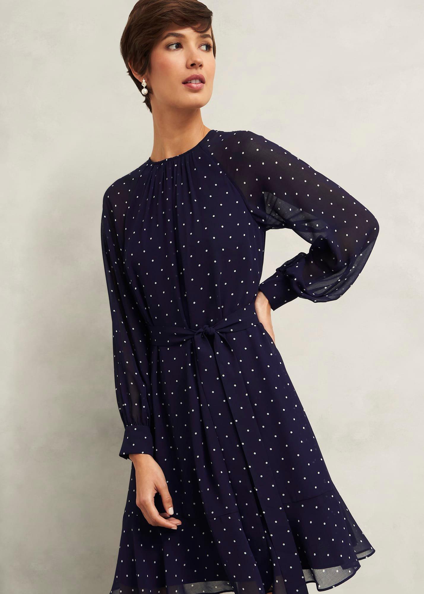 Rosie Dress, Navy Ivory, hi-res