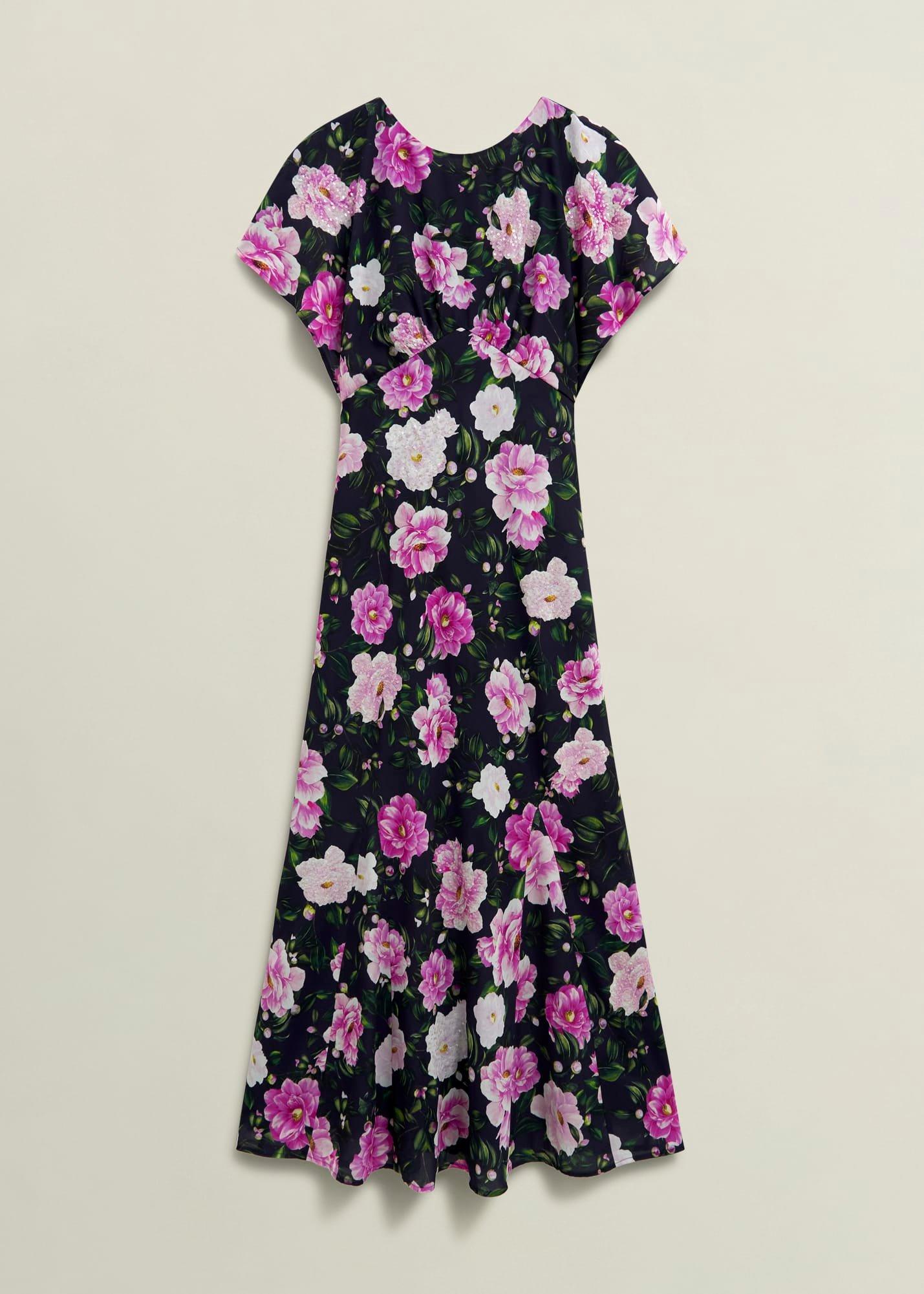 Lalena Sequin Floral Dress, Midnight Multi, hi-res