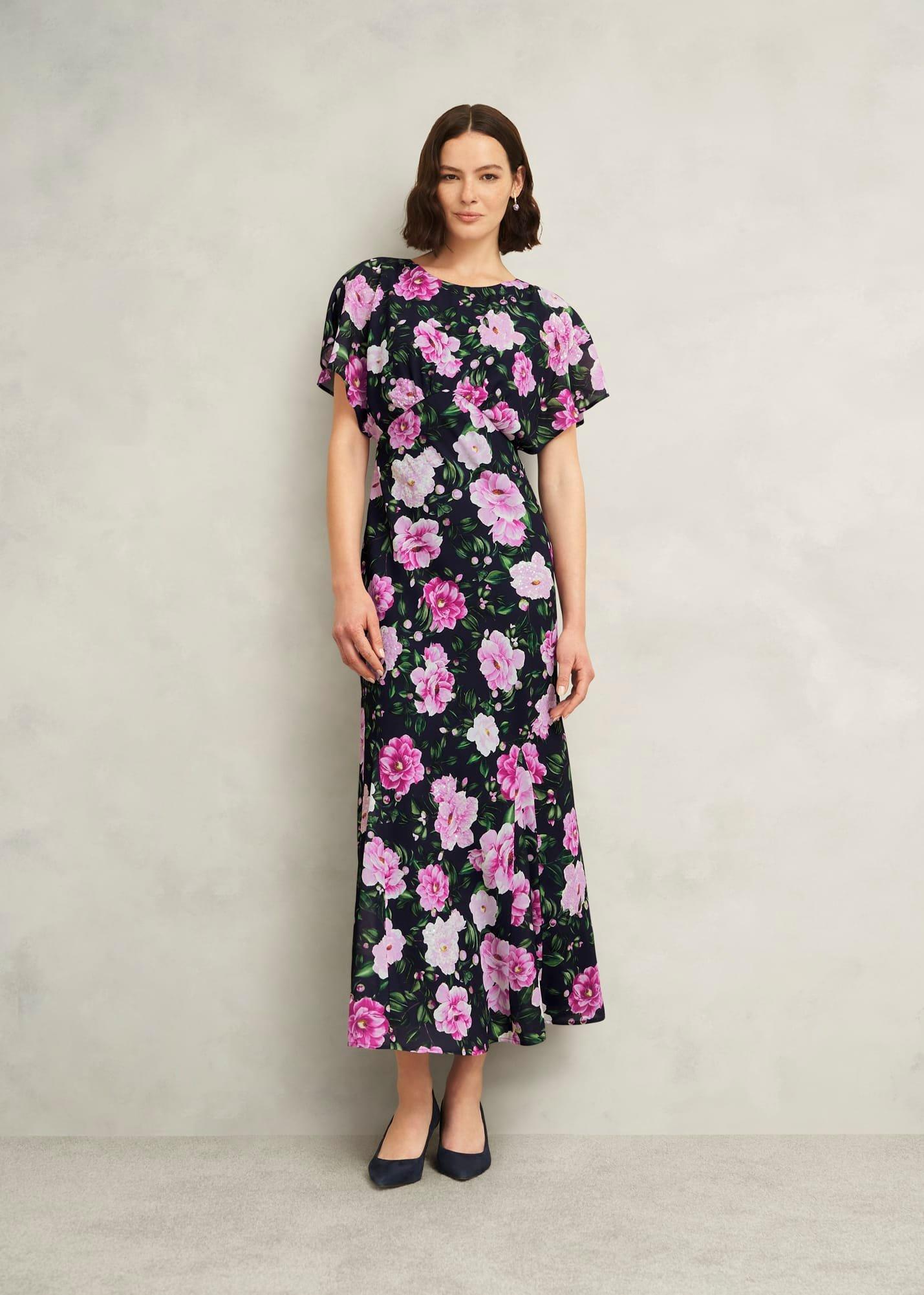 Lalena Sequin Floral Dress, Midnight Multi, hi-res