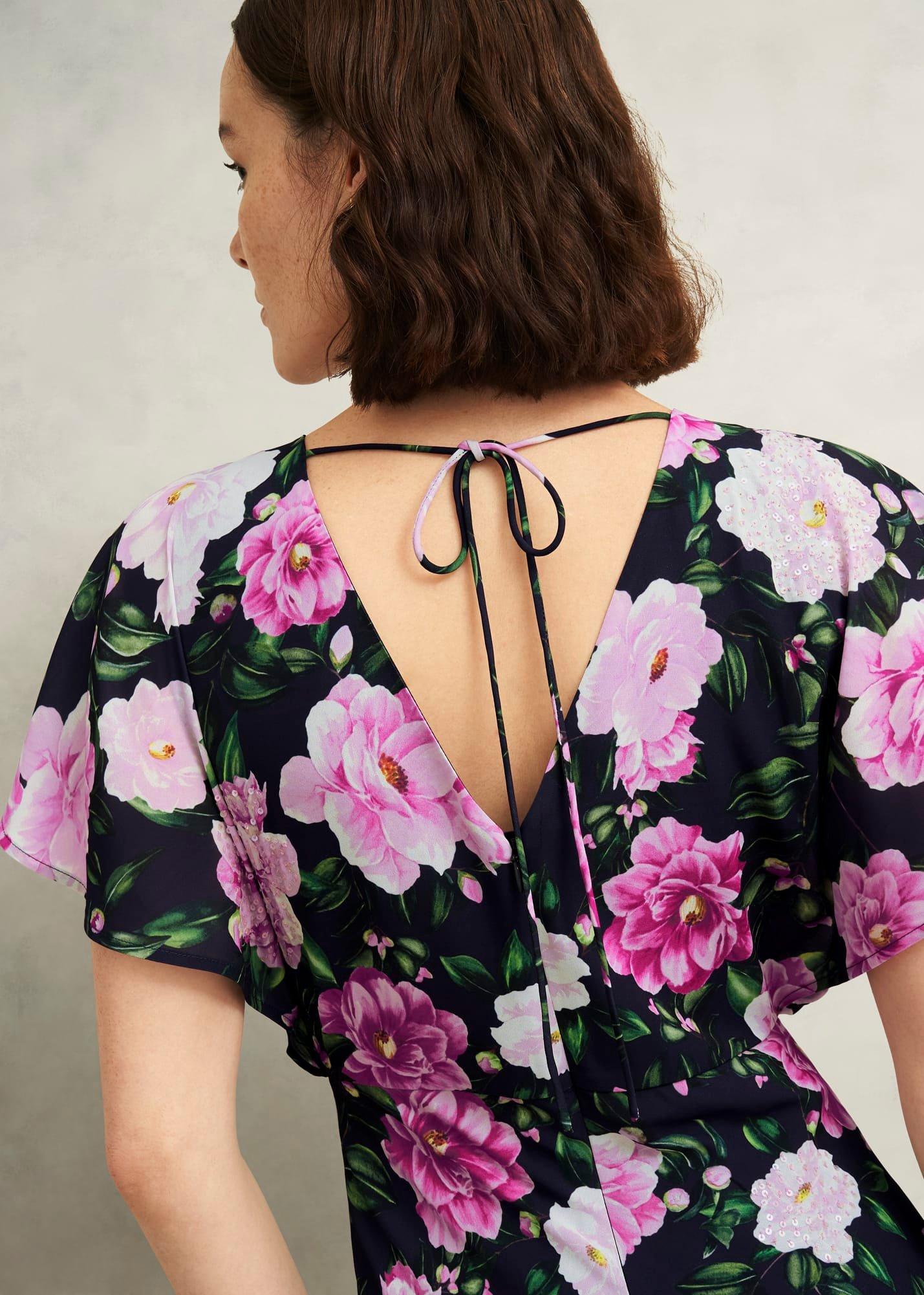 Lalena Sequin Floral Dress, Midnight Multi, hi-res