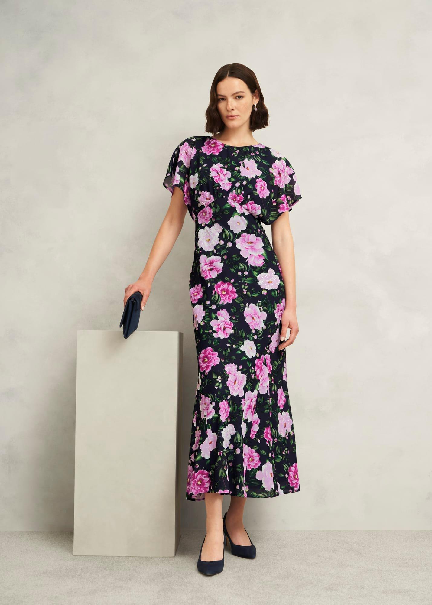 Lalena Sequin Floral Dress, Midnight Multi, hi-res
