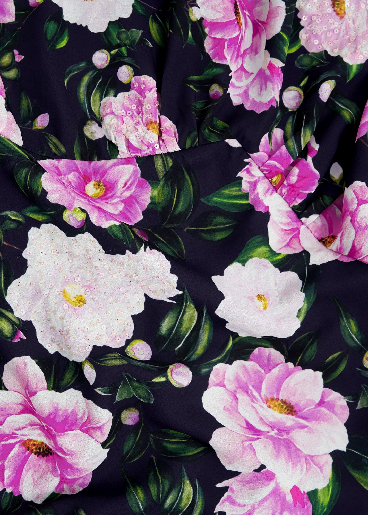 Lalena Sequin Floral Dress, Midnight Multi, hi-res