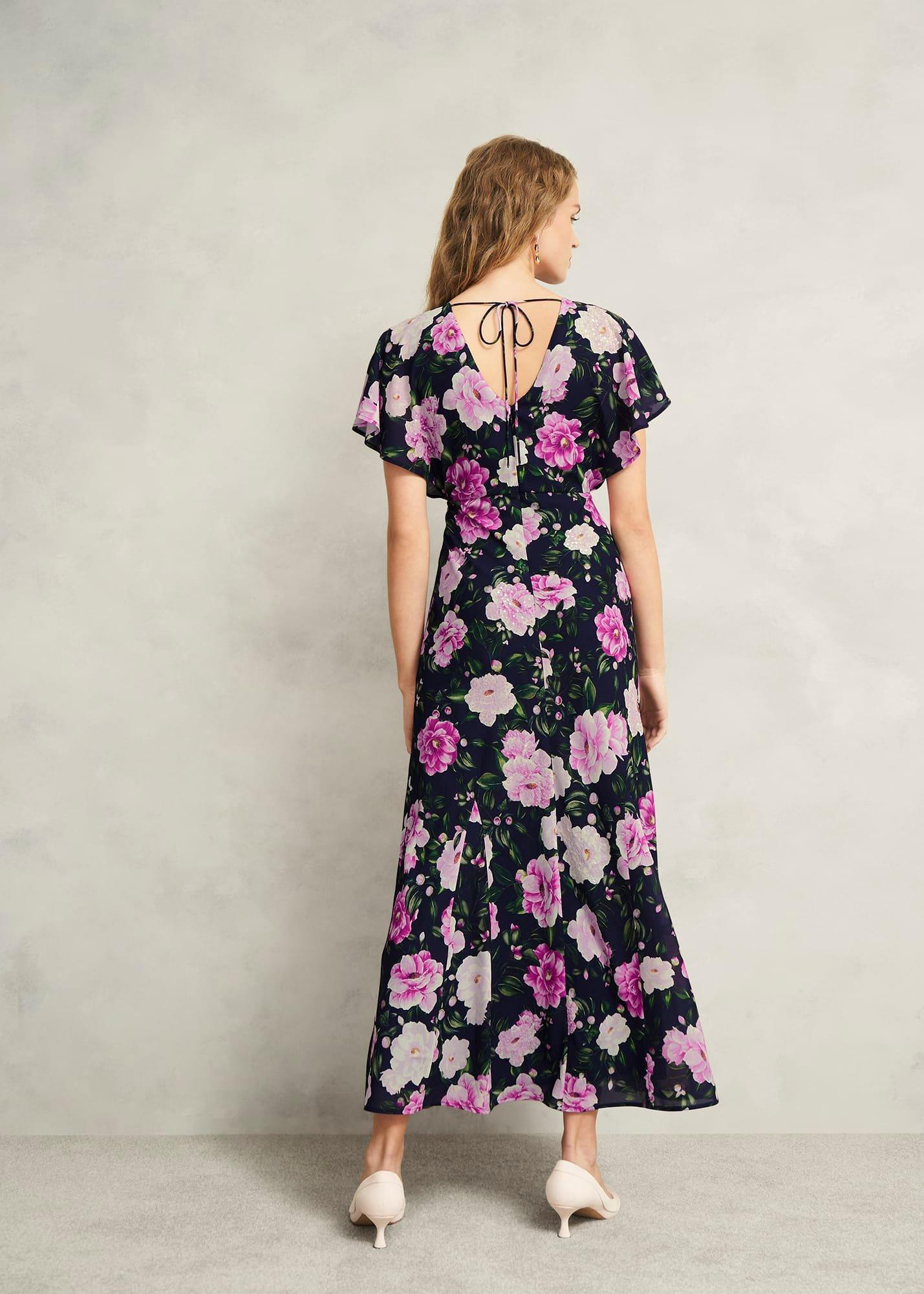 Petite Lalena  Sequin Floral Dress, Midnight Multi, hi-res