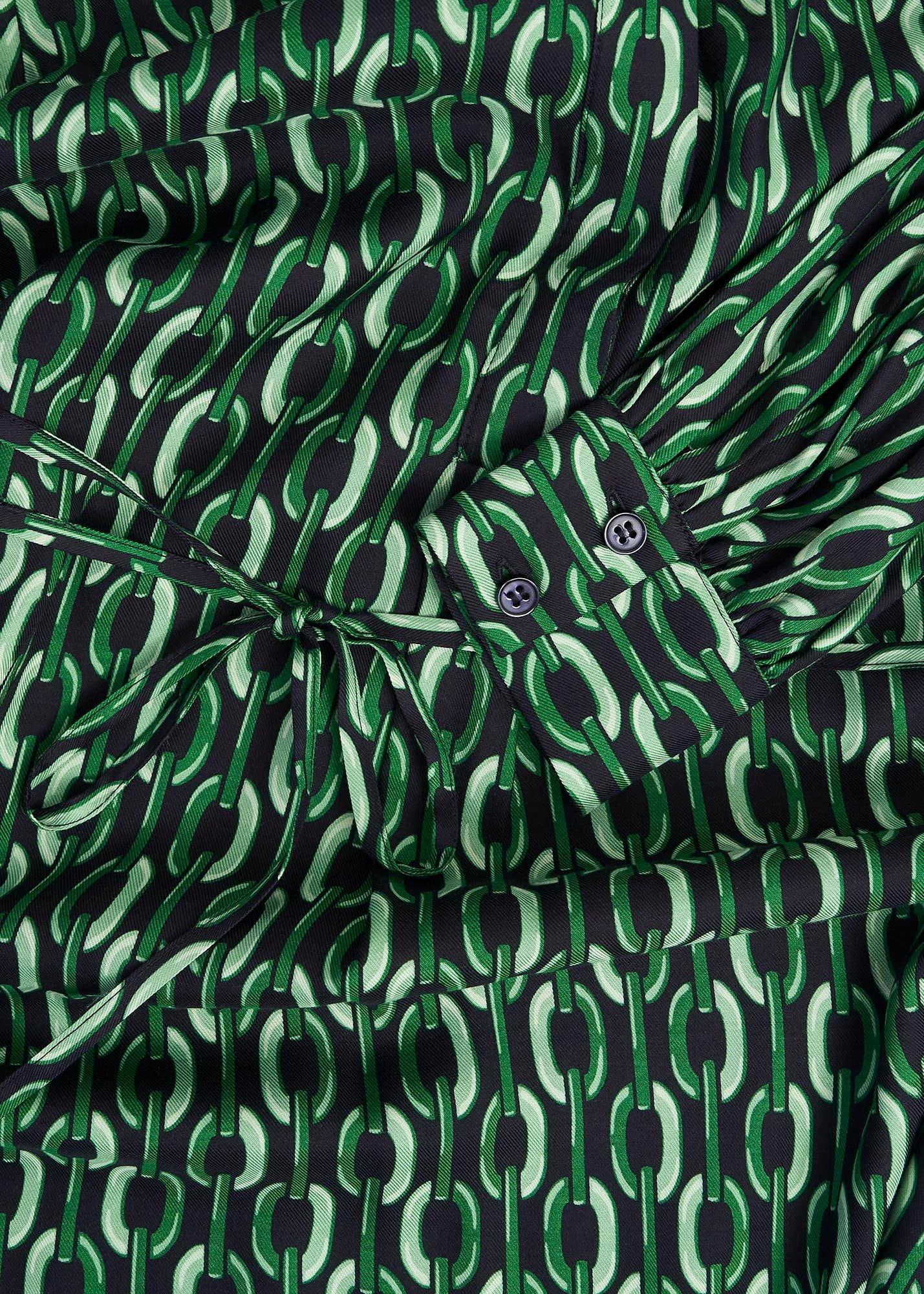 Florian Dress, Navy Green, hi-res