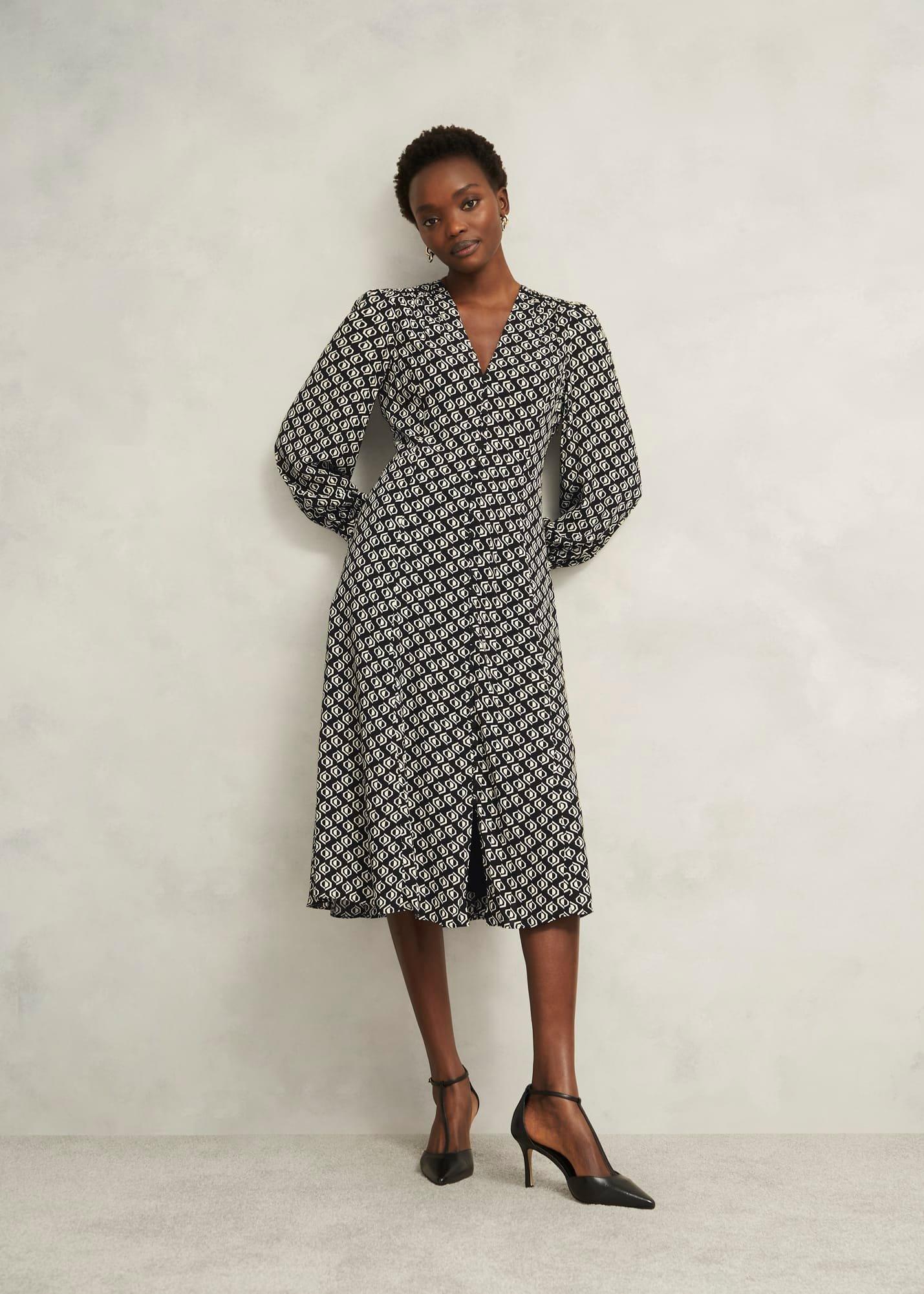 Zadie Dress, Black Cream, hi-res