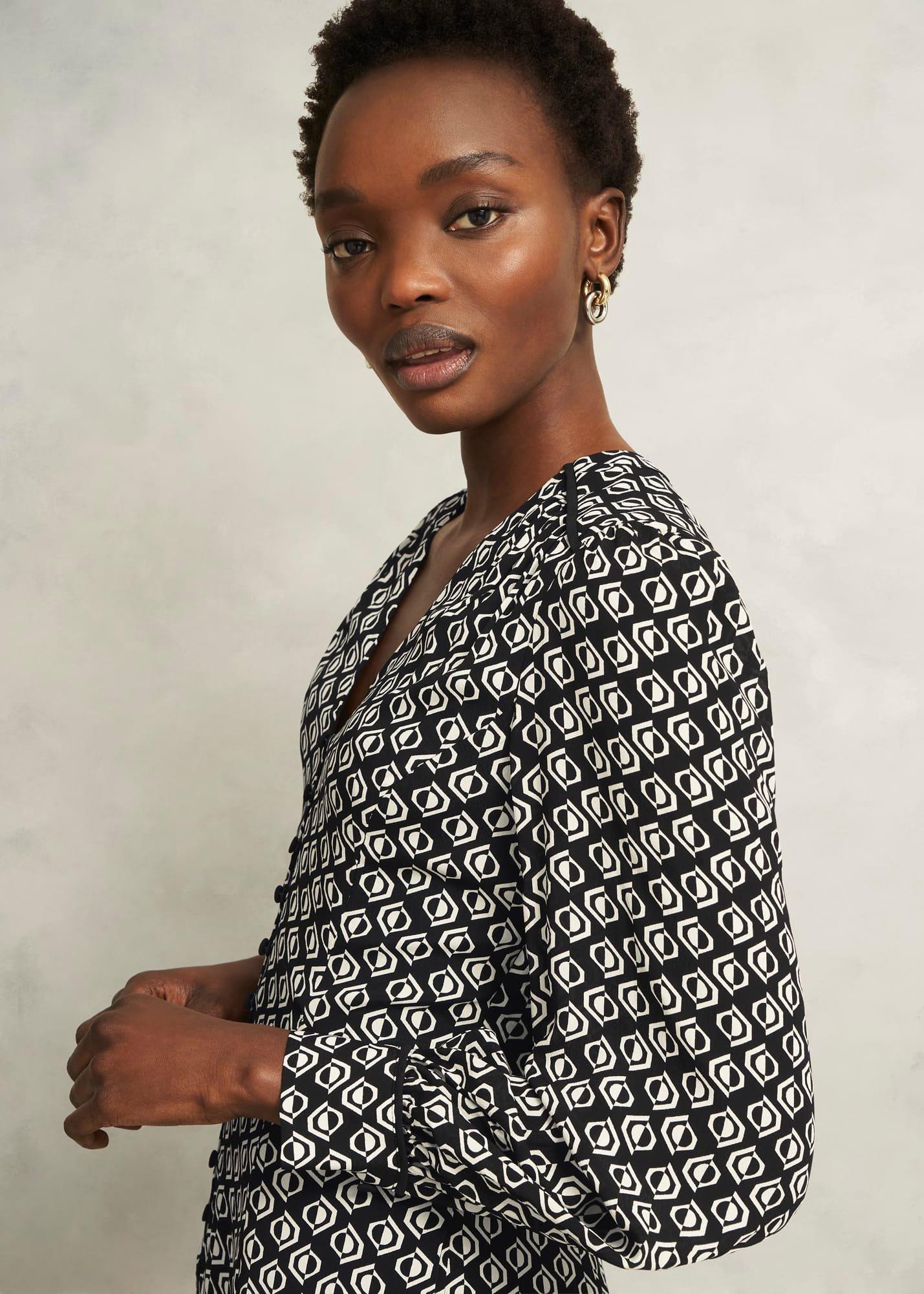 Zadie Dress, Black Cream, hi-res