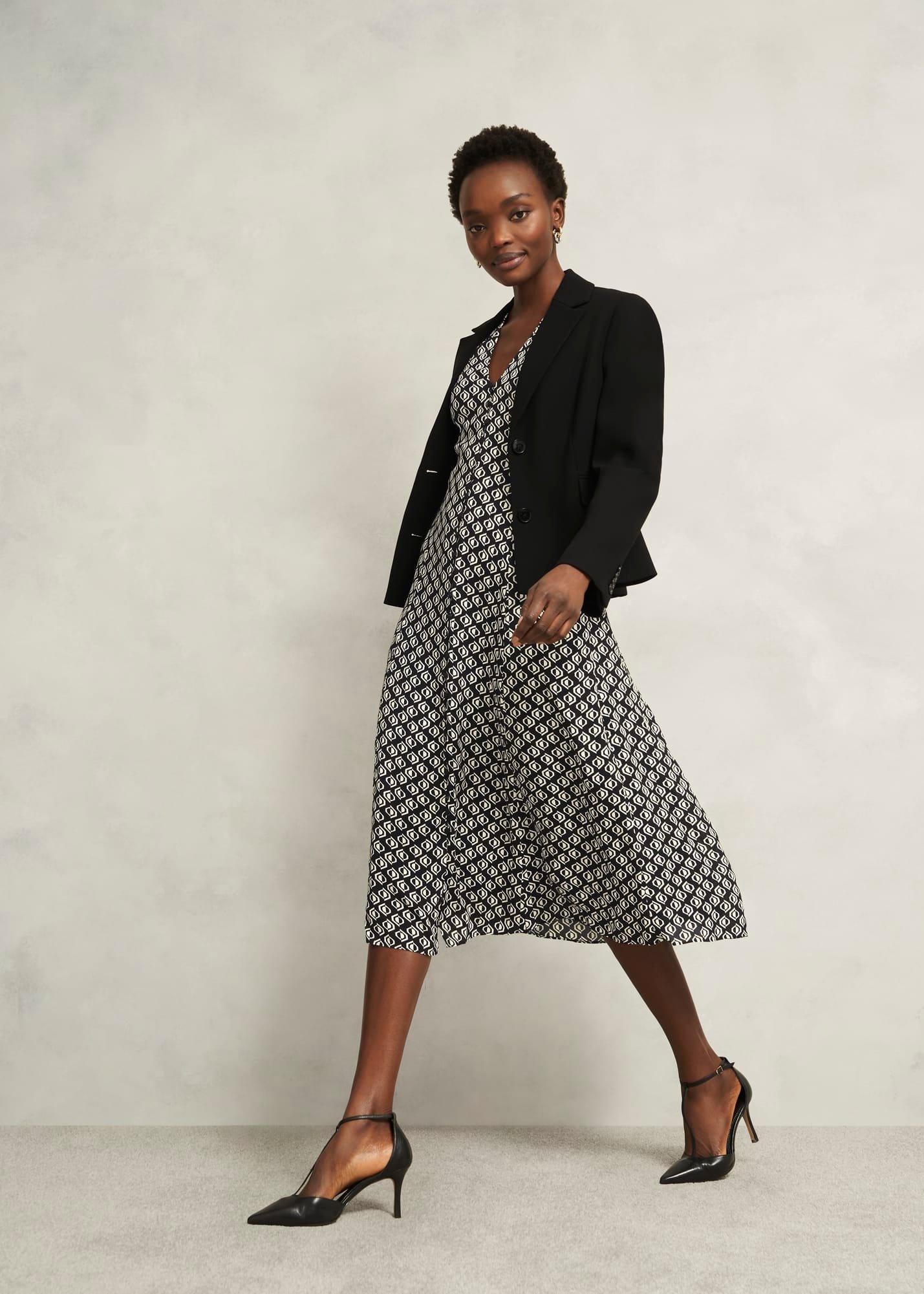 Zadie Dress, Black Cream, hi-res