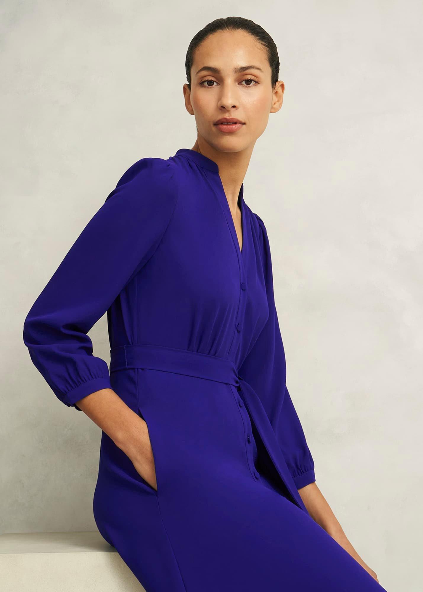 Peony Dress, Cobalt Blue, hi-res