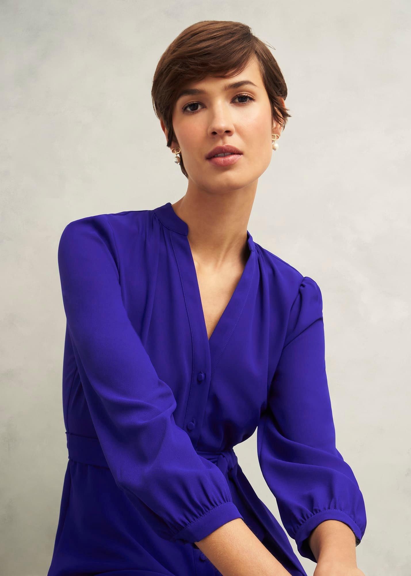 Peony Dress, Cobalt Blue, hi-res