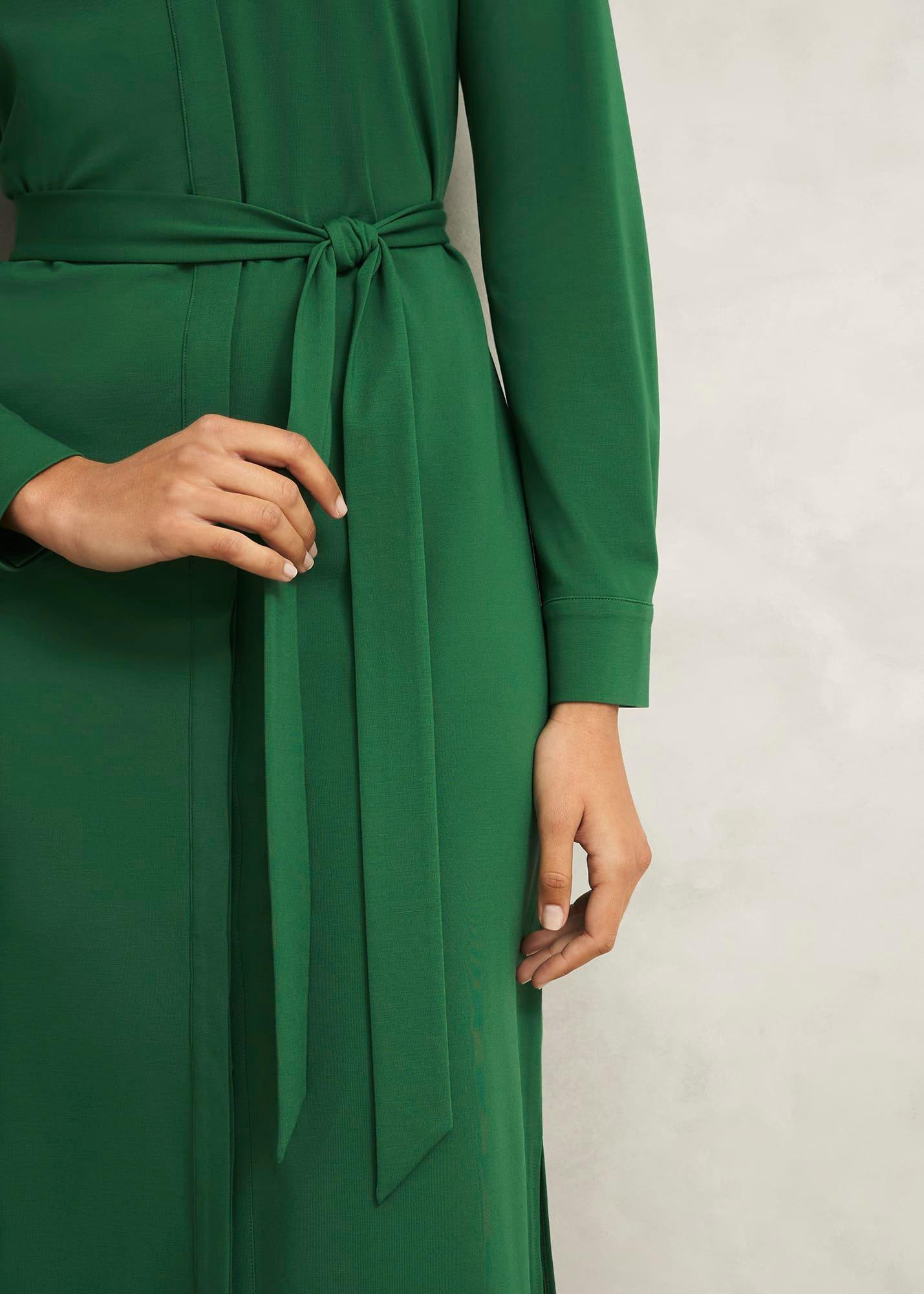 Julia Ponte Dress, Green, hi-res