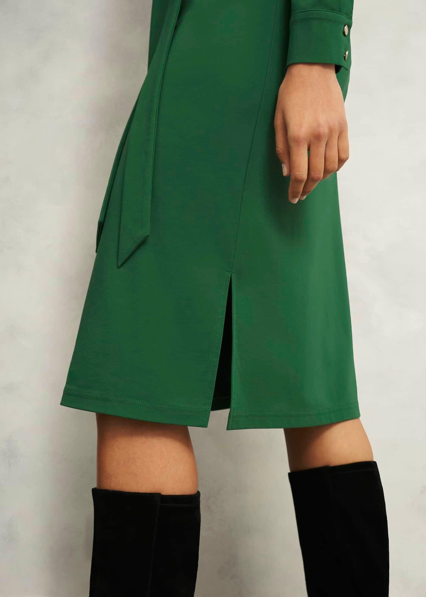 Julia Ponte Dress, Green, hi-res