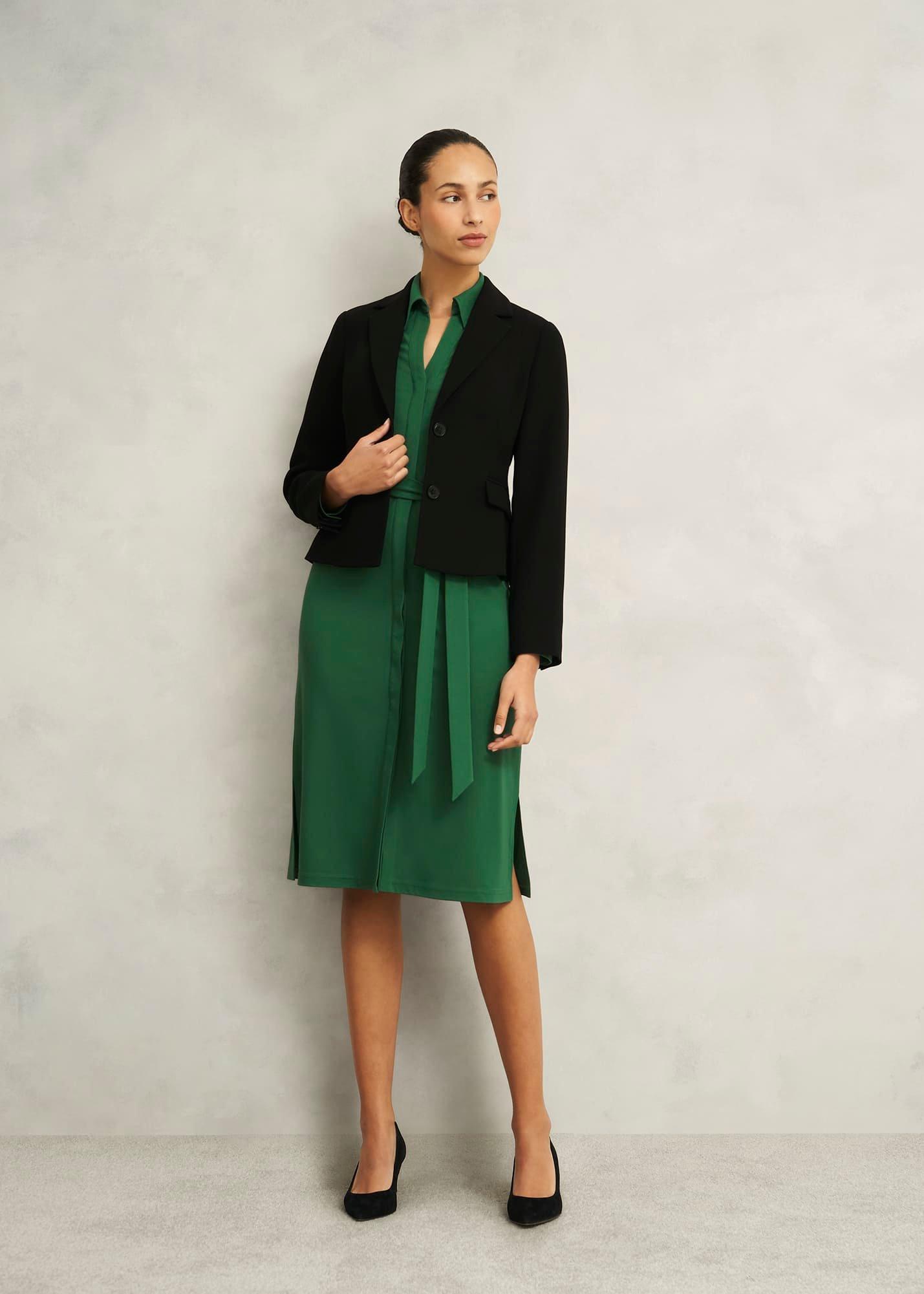 Julia Ponte Dress, Green, hi-res