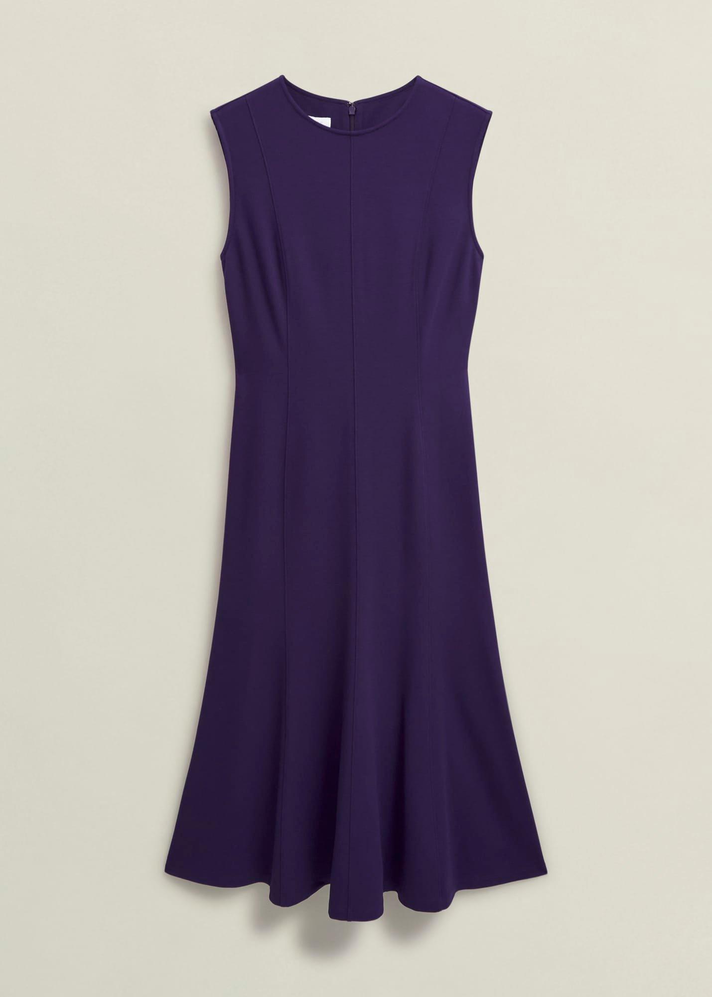 Davina Ponte Dress, Grape Purple, hi-res